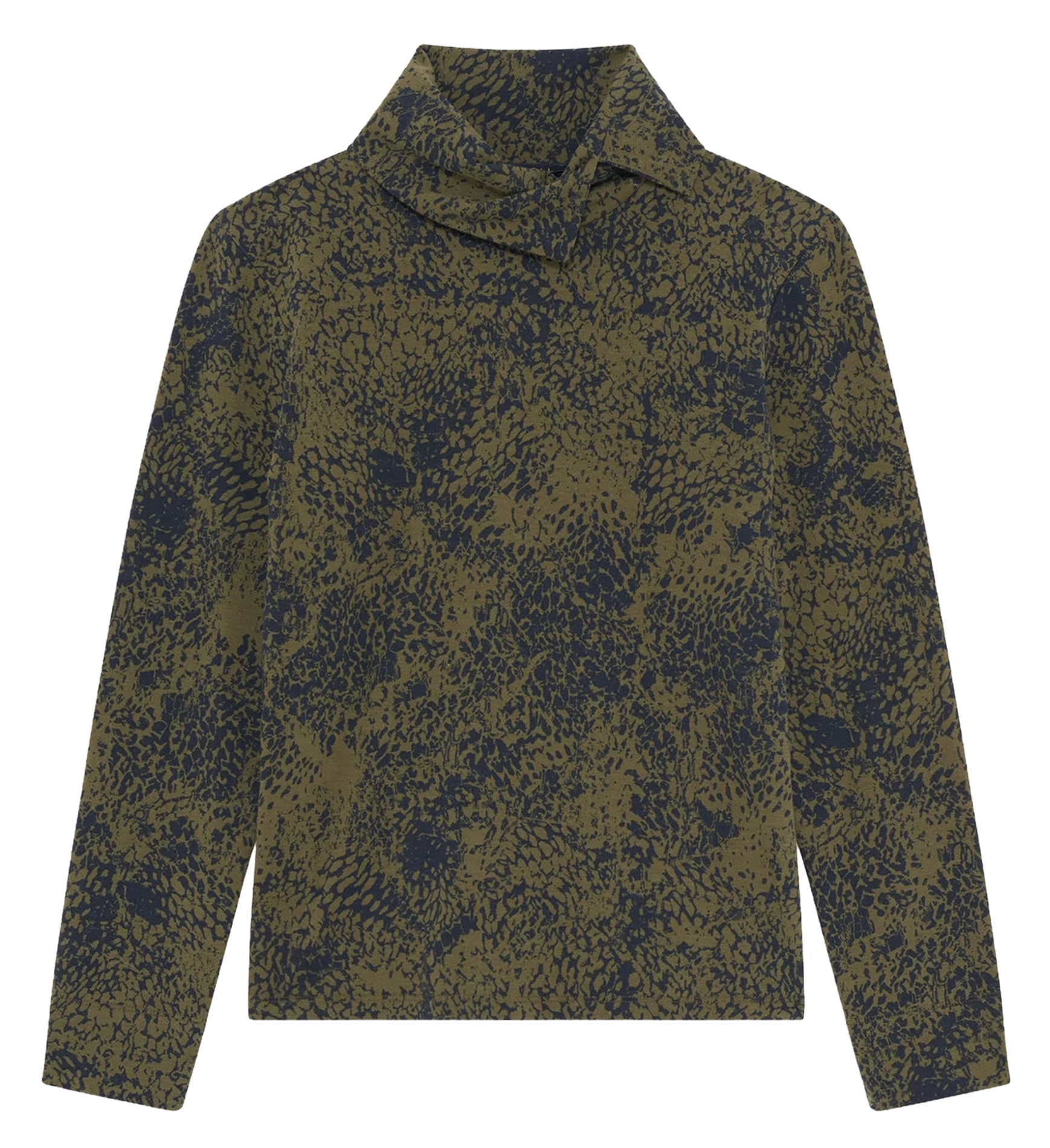 Top droit en coton mélangé CAROLL Vert