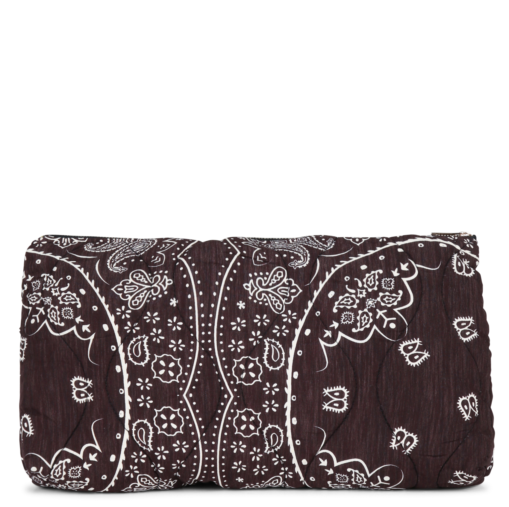 Gepolsterte Clutch mit Reißverschluss und Muster AOKYANOS Braun