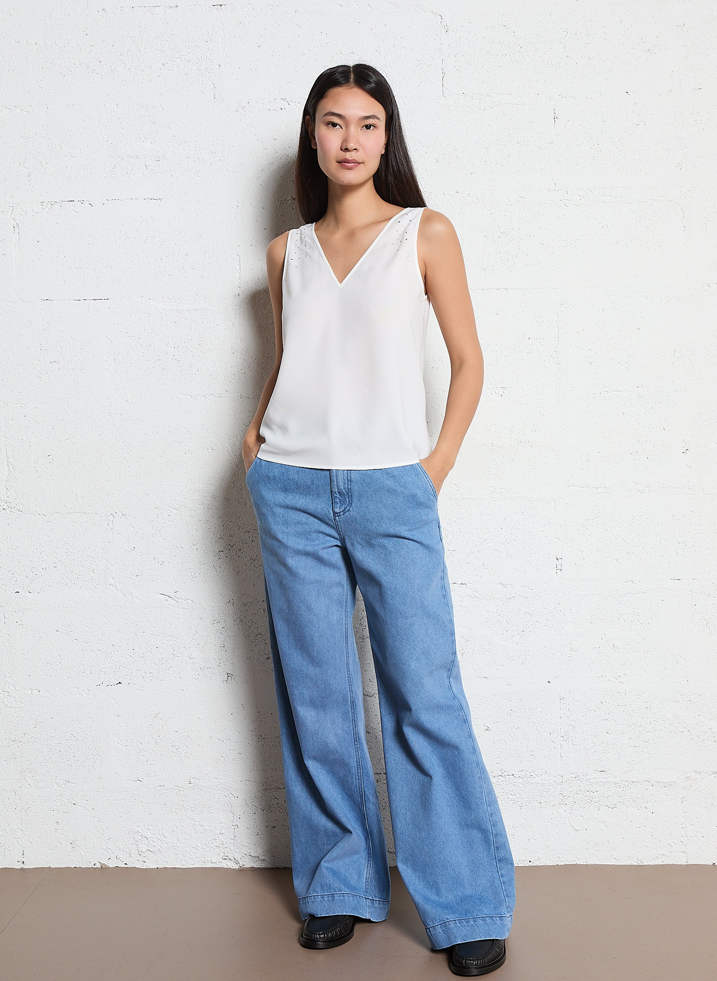 Round-neck top IKKS White