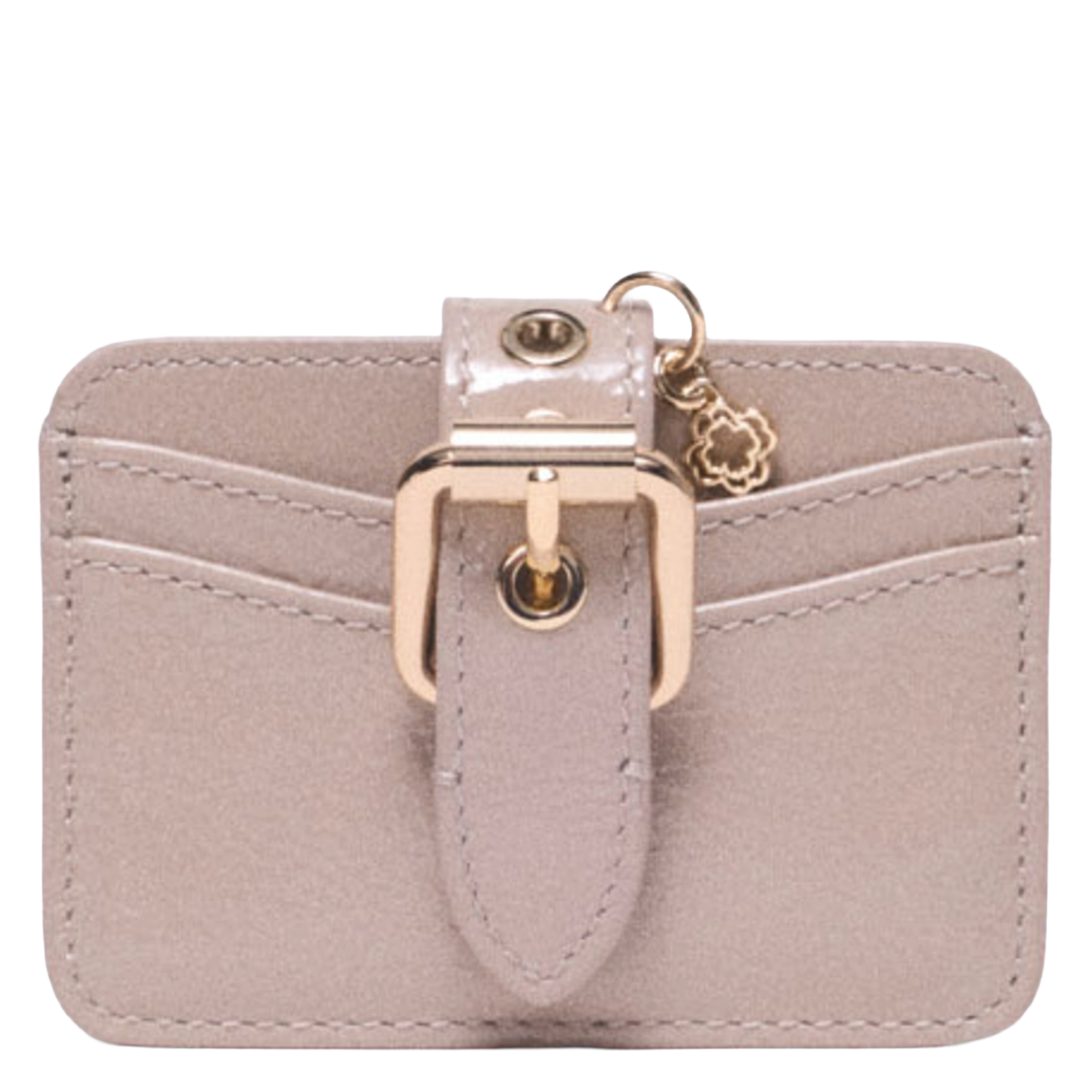 Lederen kaarthouder MAJE Beige