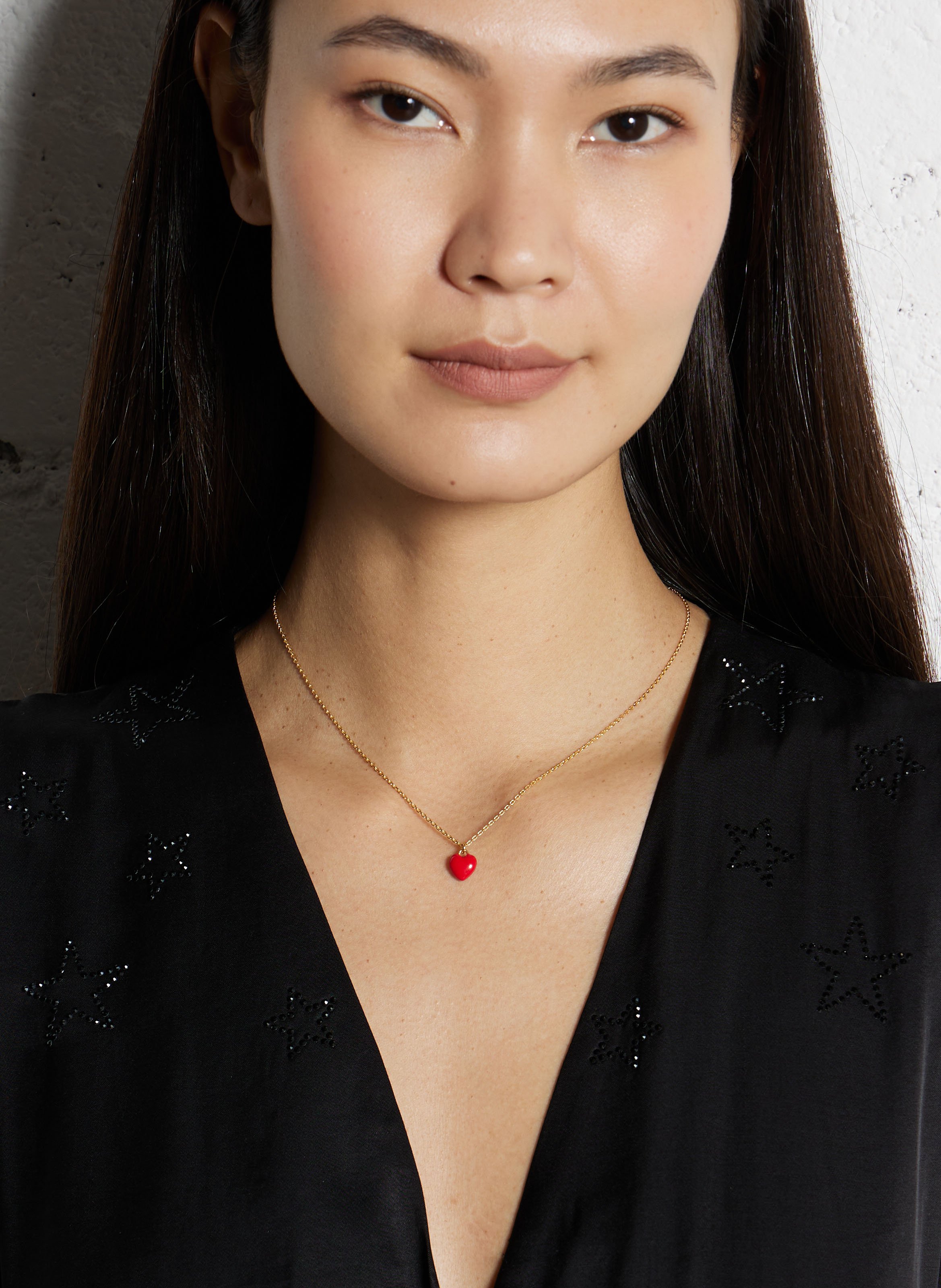 Collier pendentif coeur FEEKA Rouge