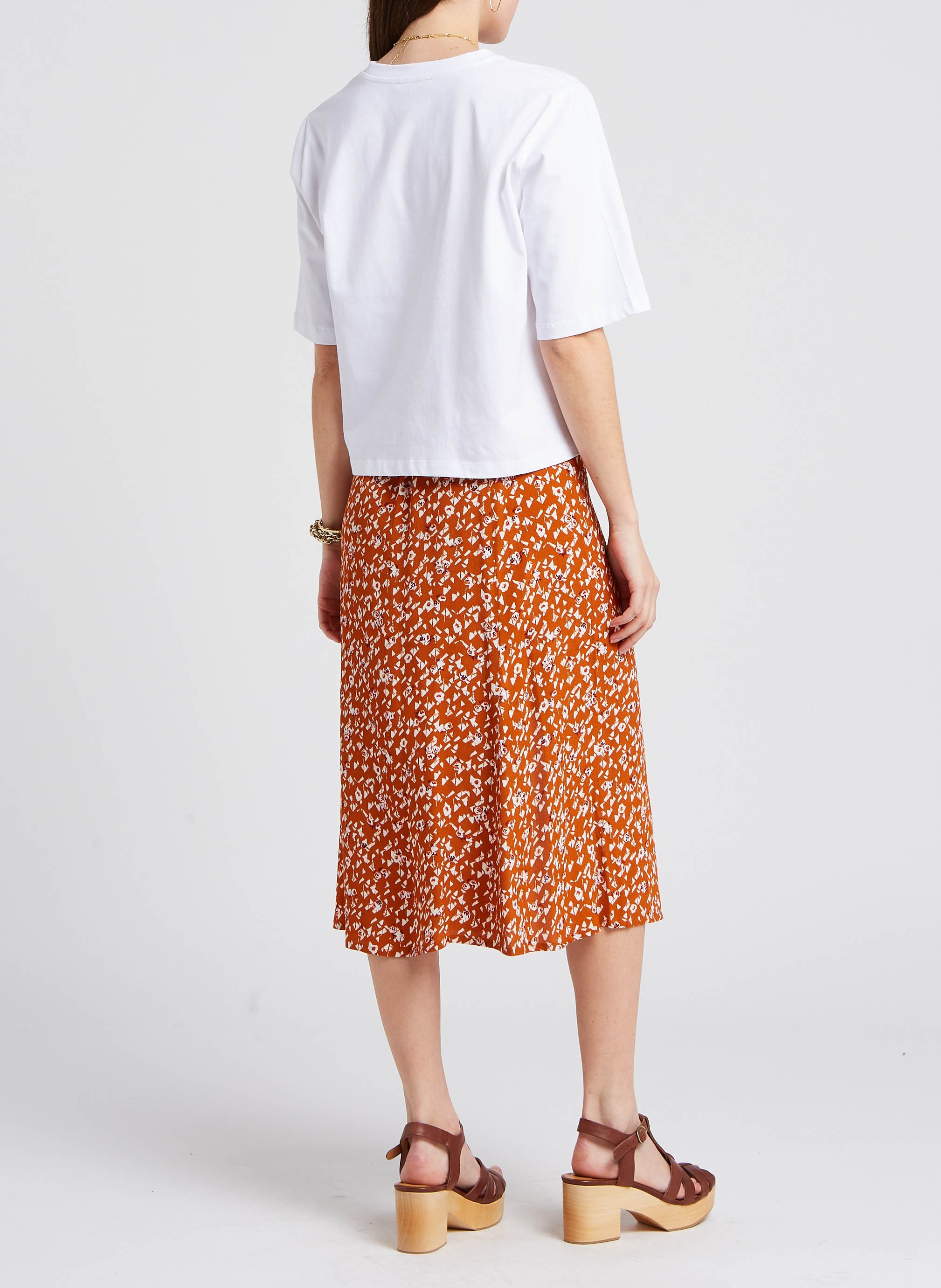 Loose-fit round-neck cotton T-shirt SESSUN White