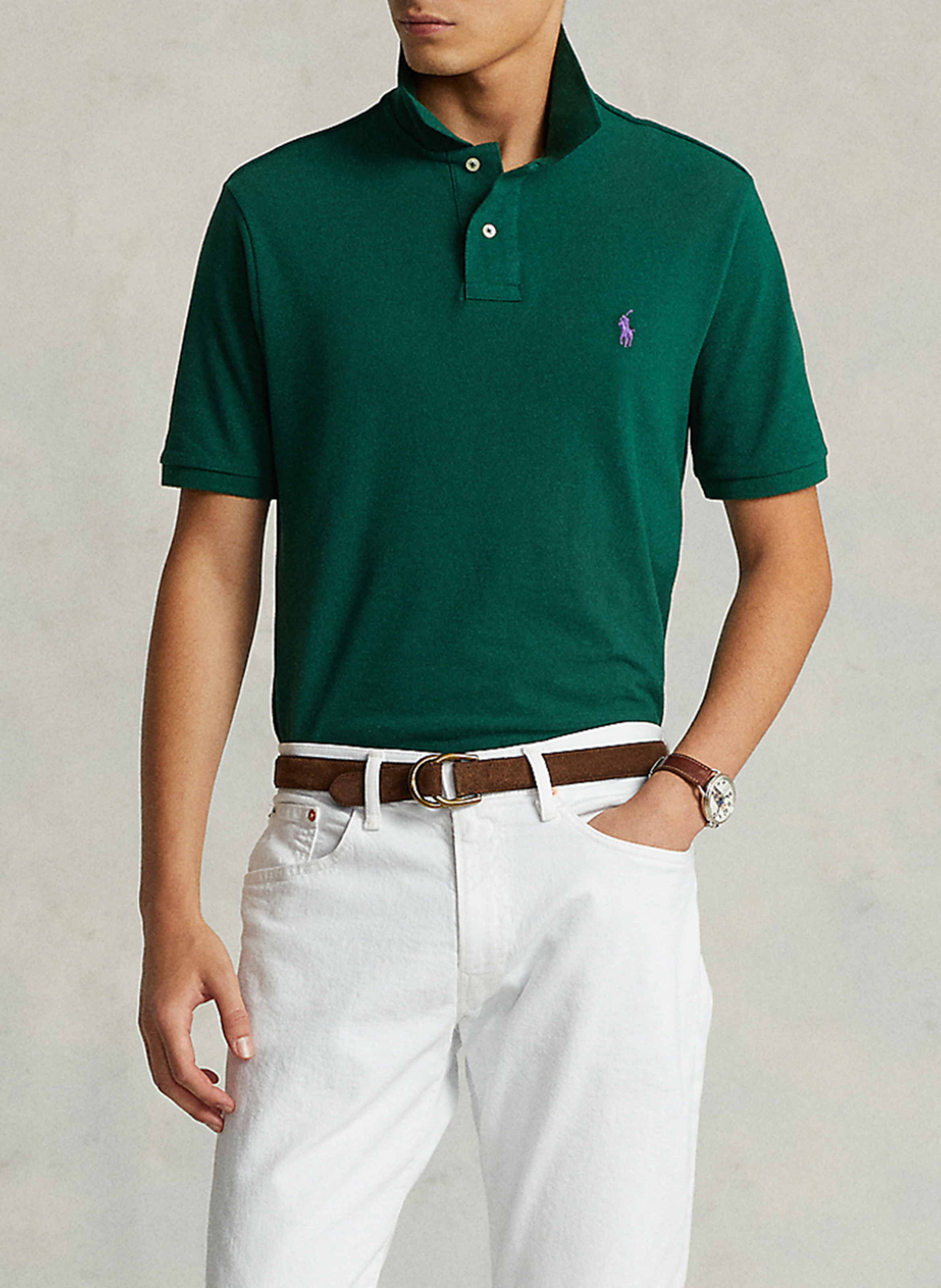 Polo slim-fit en coton piqué POLO RALPH LAUREN Vert