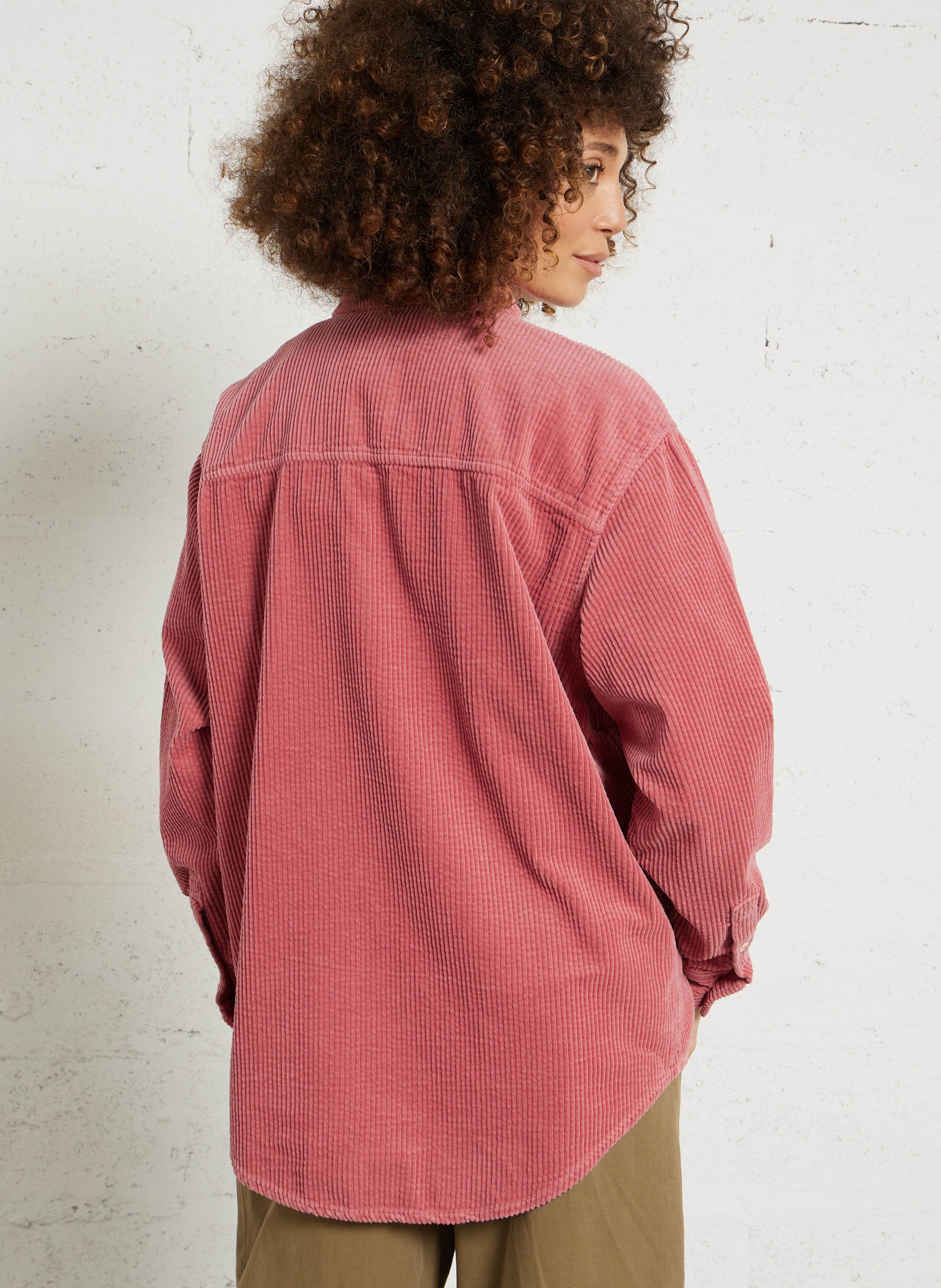 Cordhemd mit klassischem Kragen AMERICAN VINTAGE Rot