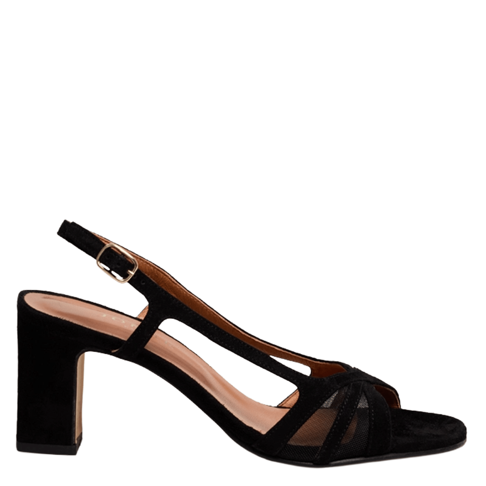 High leather-mix sandals JONAK Black