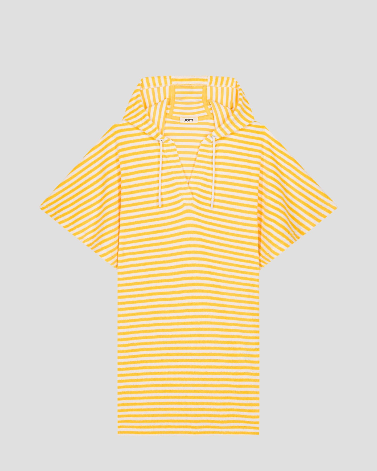 Robe éponge à capuche pearl stripe JOTT Jaune