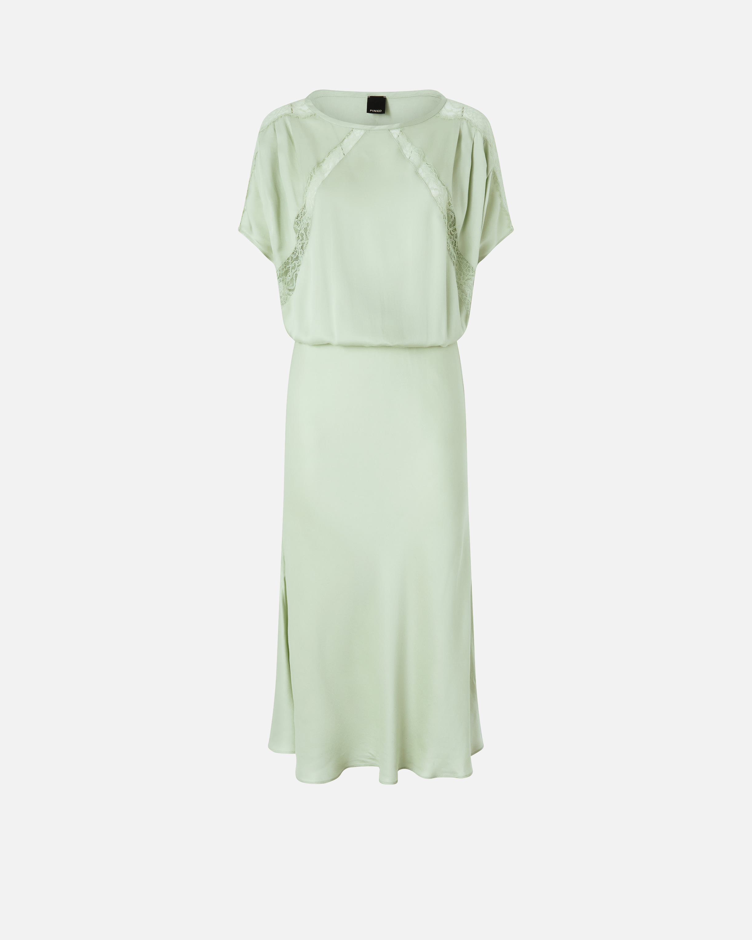 Robe midi avec détails en dentelle PINKO Vert