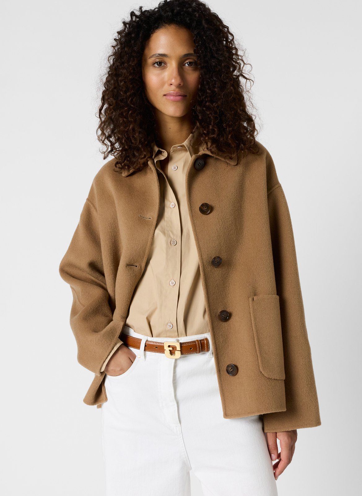 Buttoned wool coat GERARD DAREL