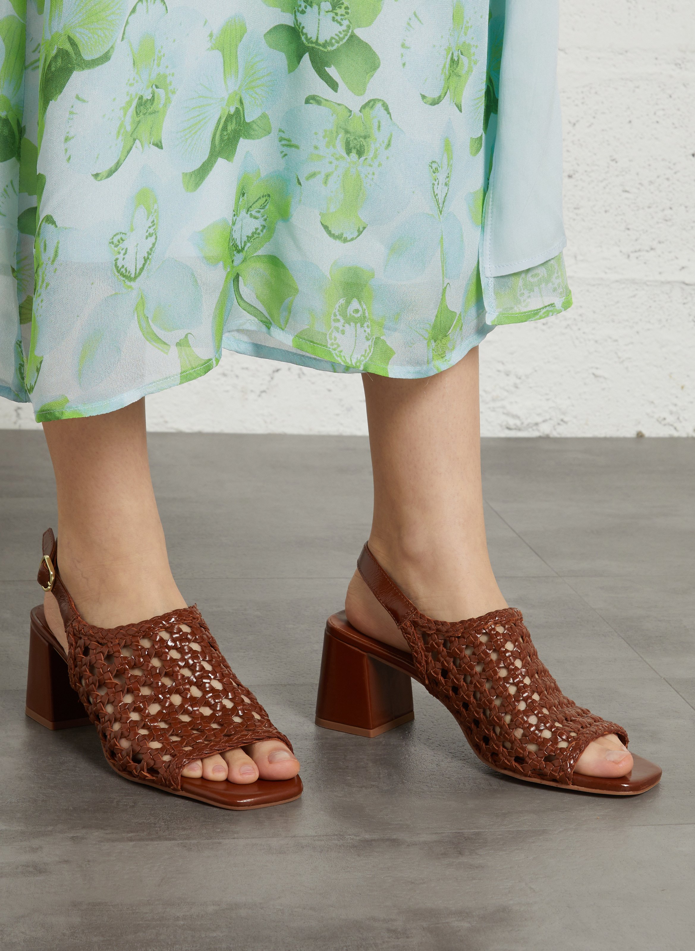 Alice - Ledersandalen mit Absatz BOCAGE Braun