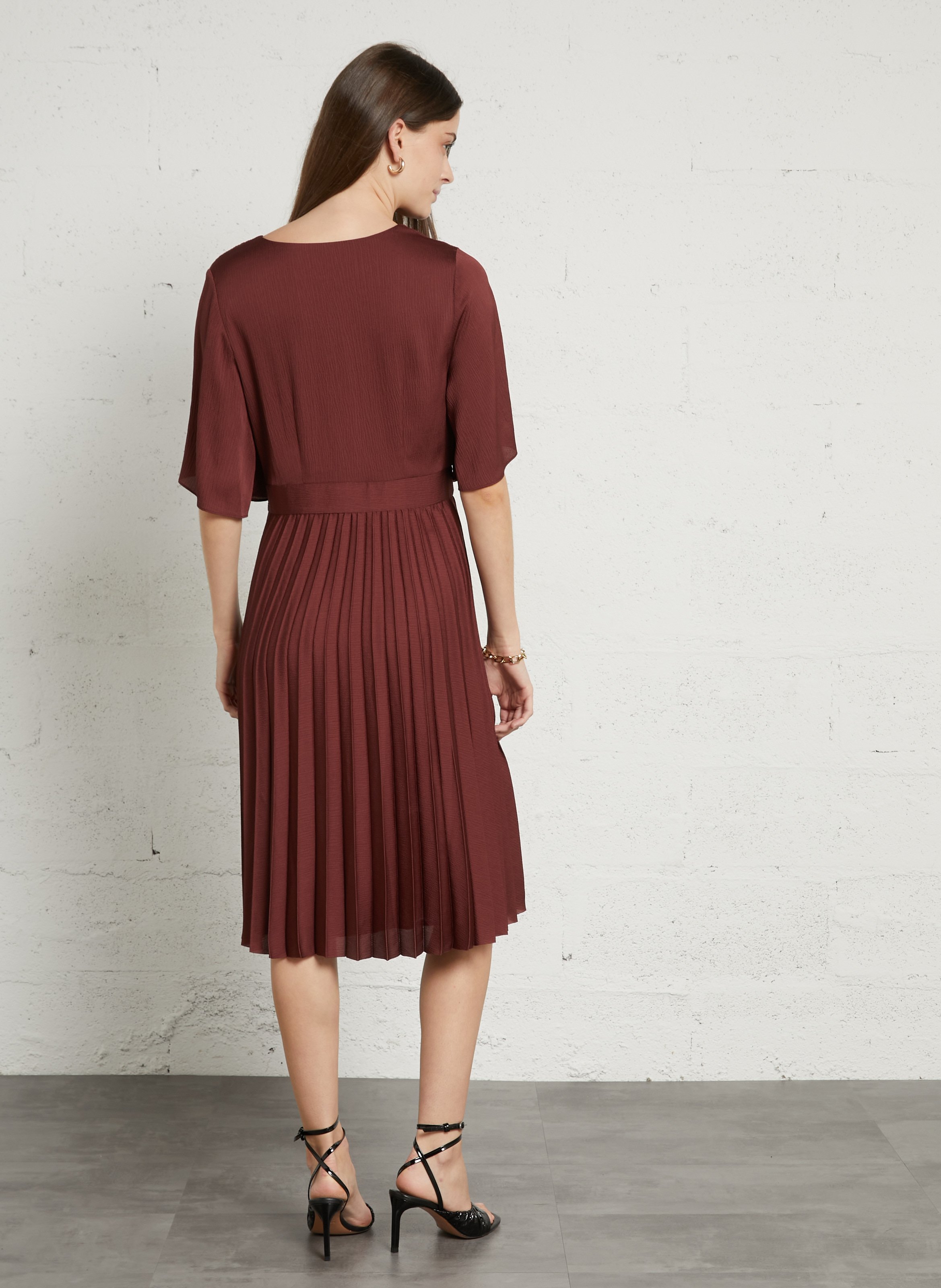robe courte col cache-coeur MAISON 123 Rose