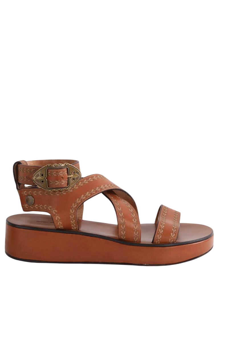 Faux leather sandals ISABEL MARANT - Seconde Main Brown