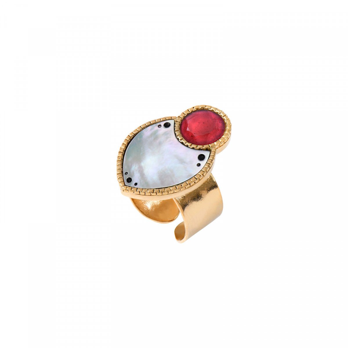 Thin ring SATELLITE PARIS White