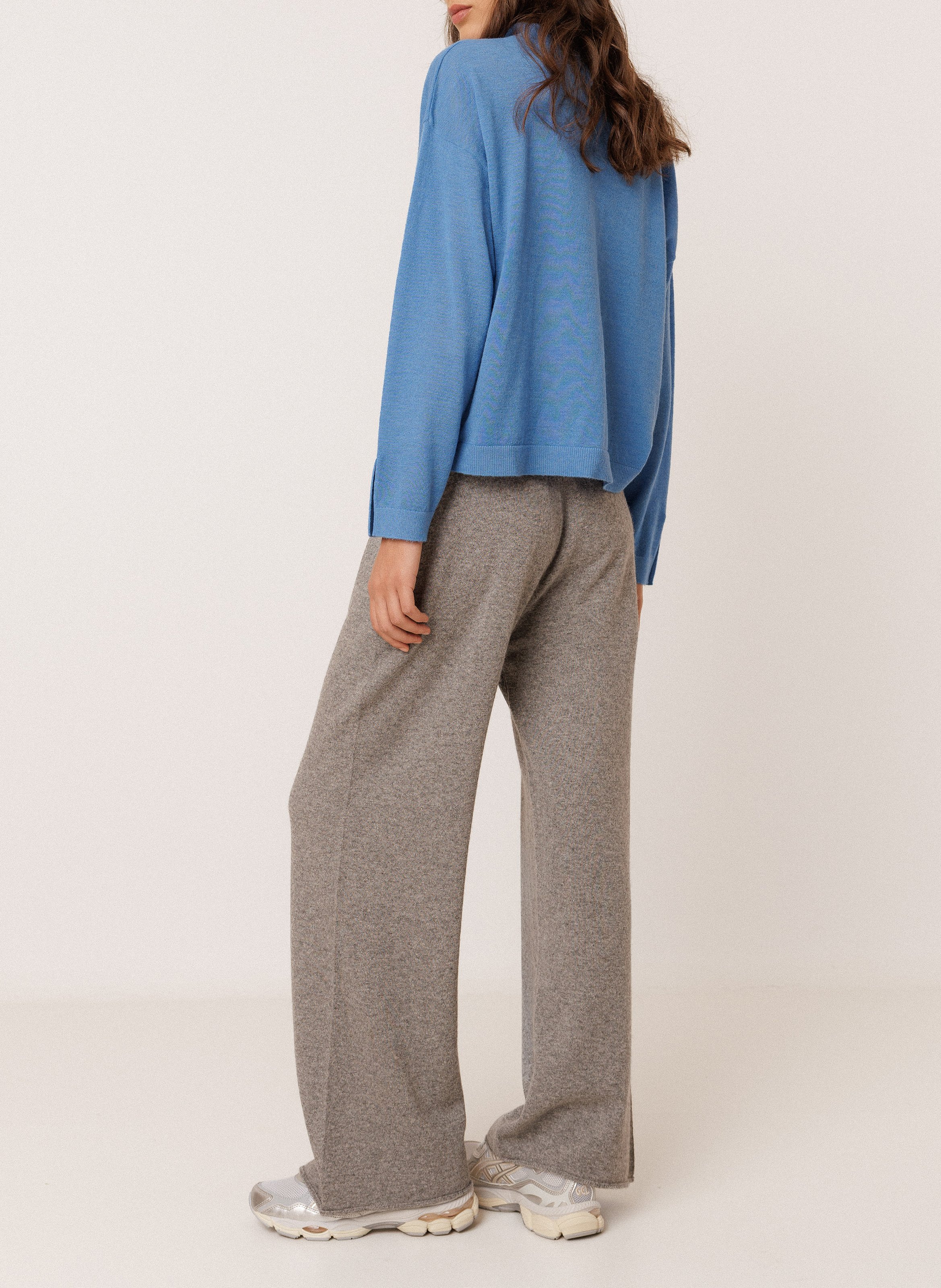 Pullover mit Zip-Kragen  | Blau INDI & COLD Damen