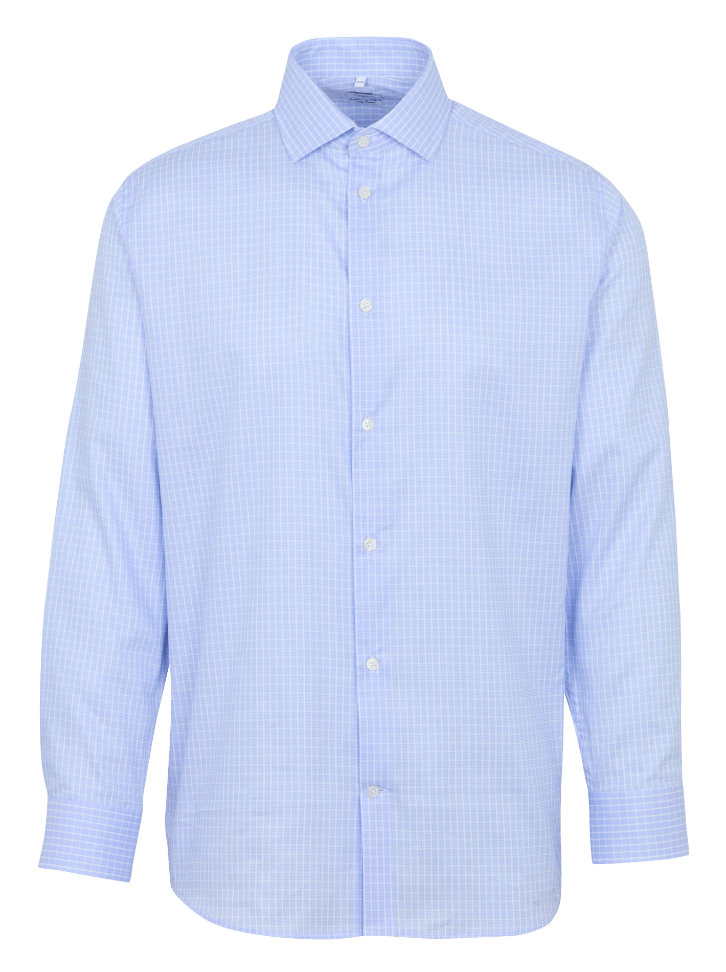 Katoenen blouse met klassieke kraag AU PRINTEMPS PARIS Blauw