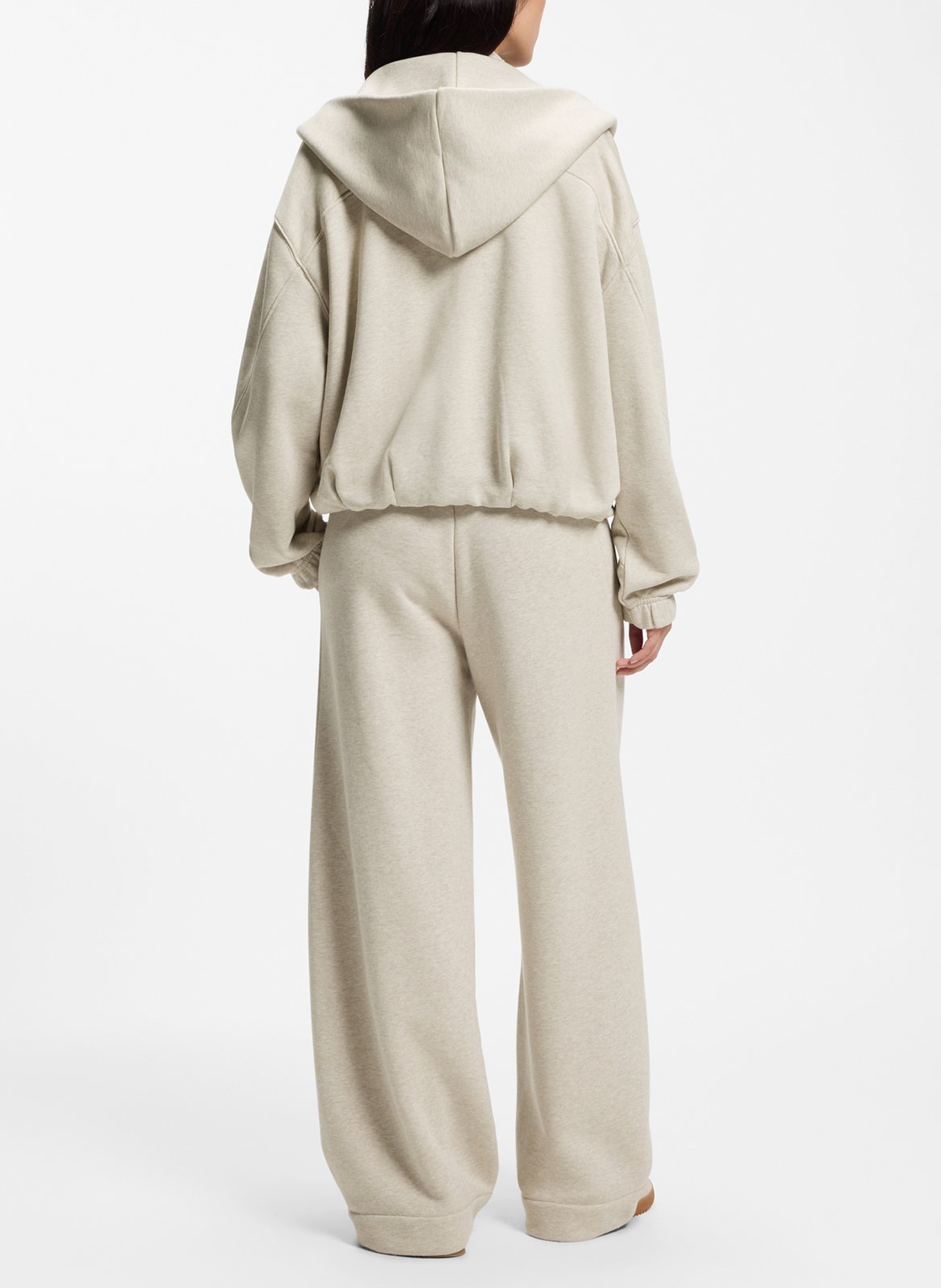 Sweatshirt with removable scarf in blended cotton BOSS Khaki
