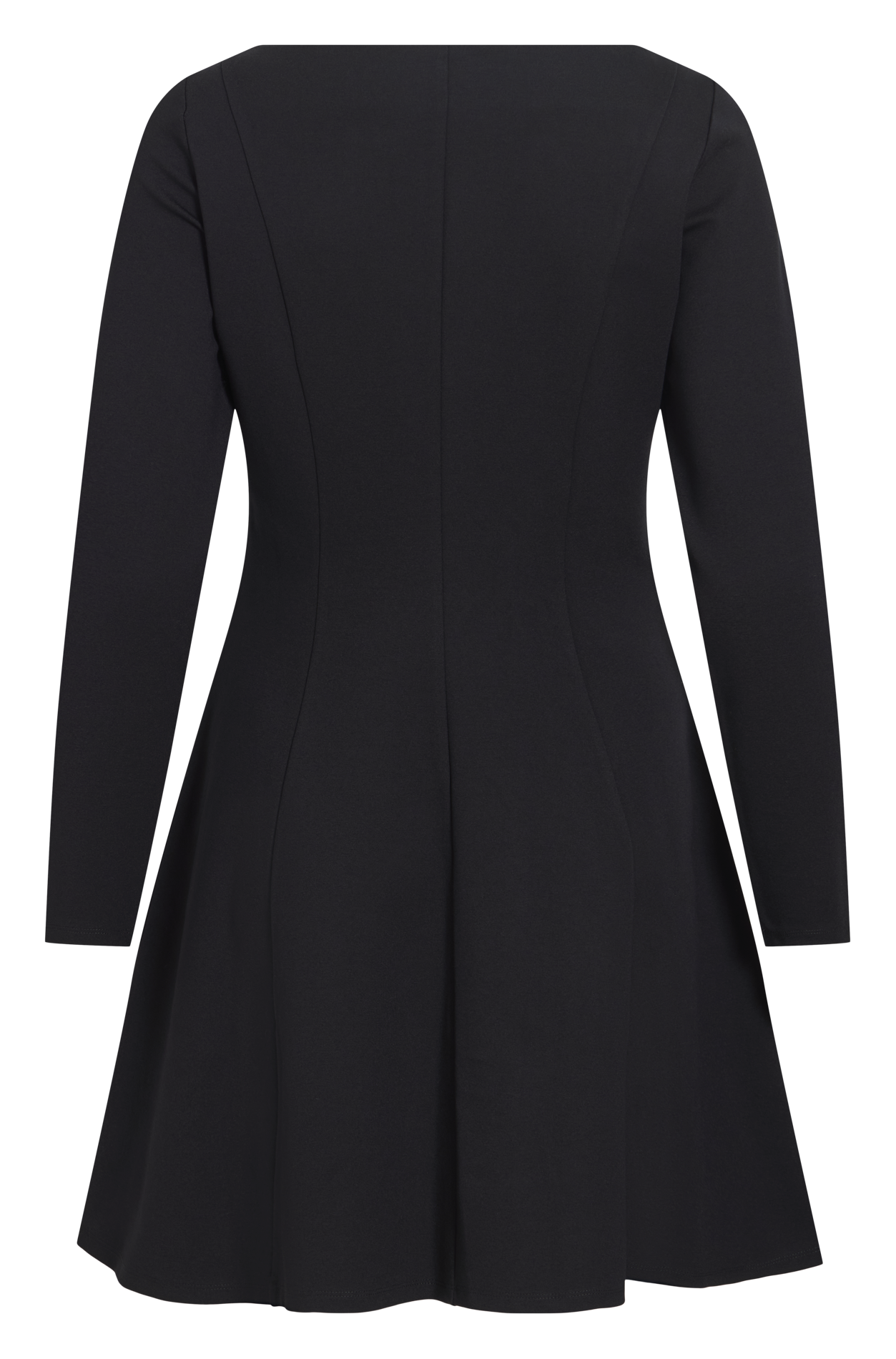 Short flared boat-neck dress VILA Black