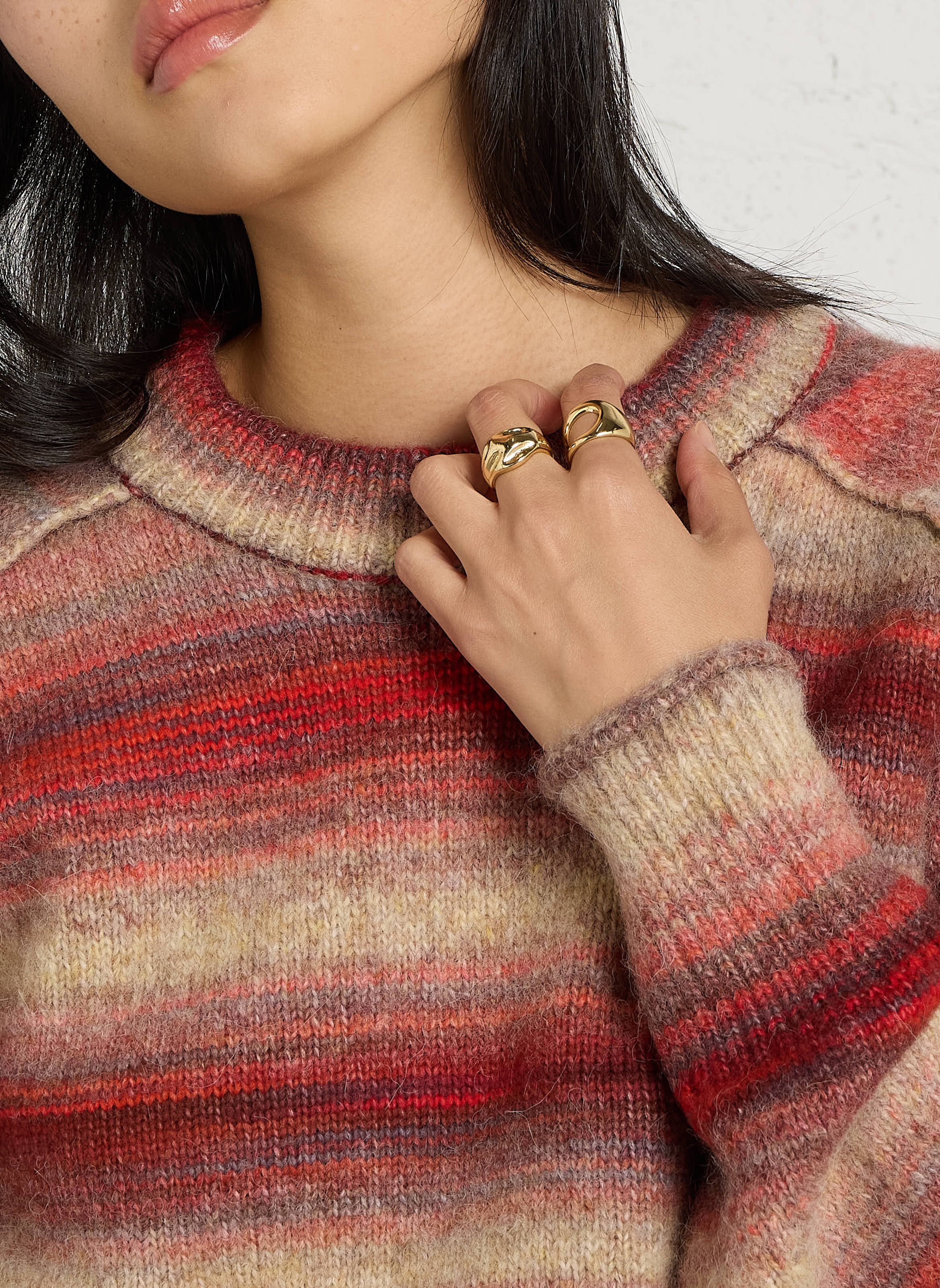 Rechte trui | wolblend LEON & HARPER Beige
