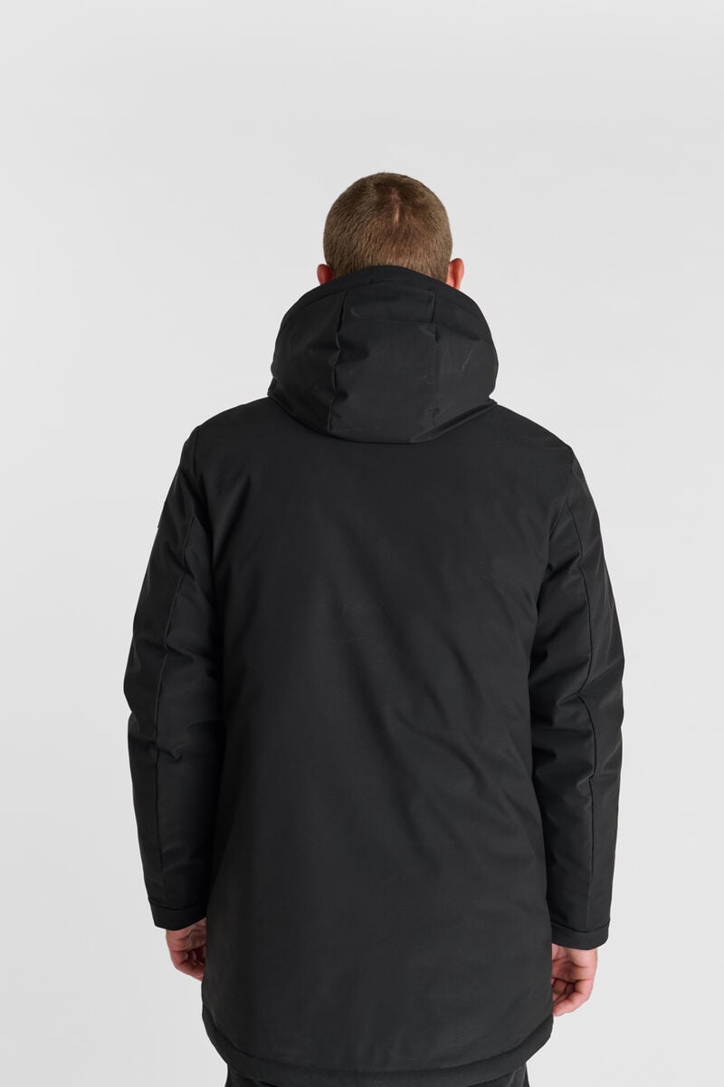 Zip-up hooded parka LE TEMPS DES CERISES Black