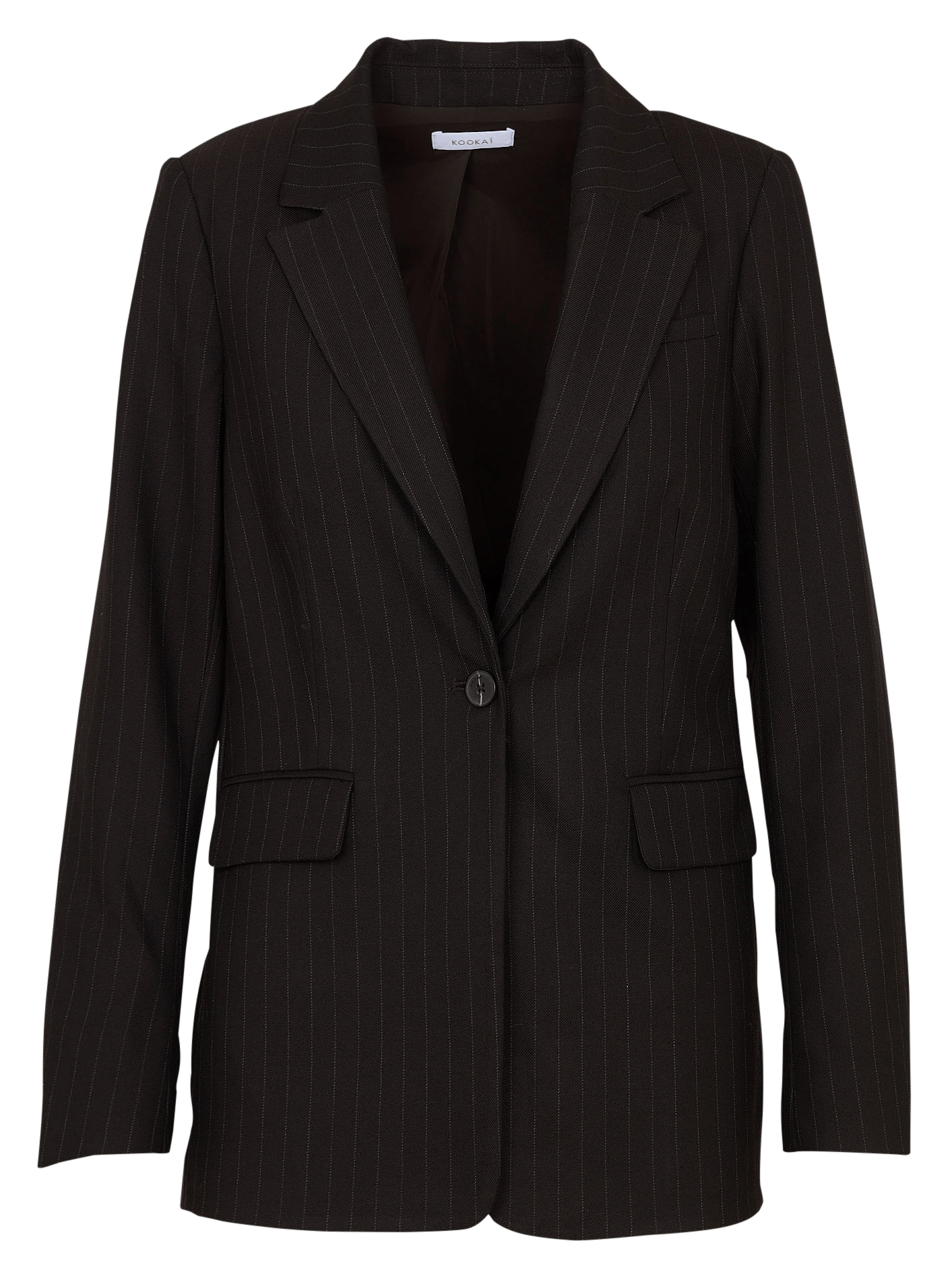 Veste tailleur cintrée à rayures  KOOKAI Marron