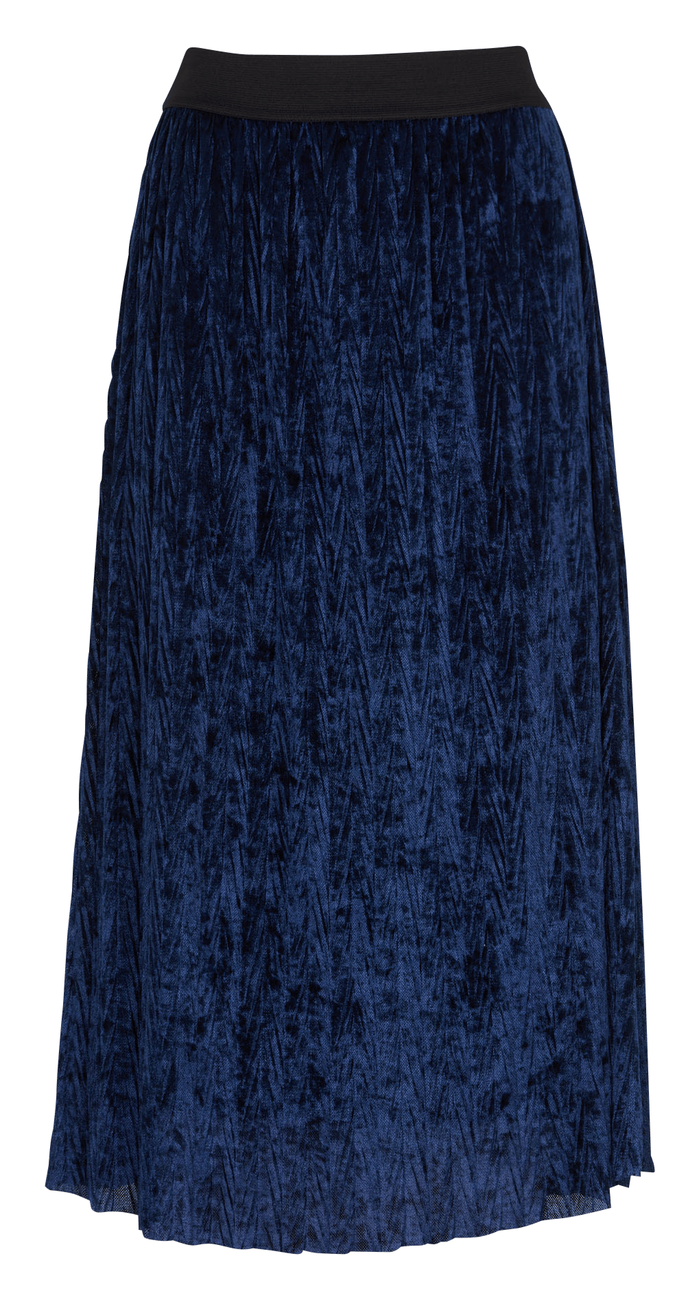 Flared midi skirt in velvet LA FEE MARABOUTEE Blue