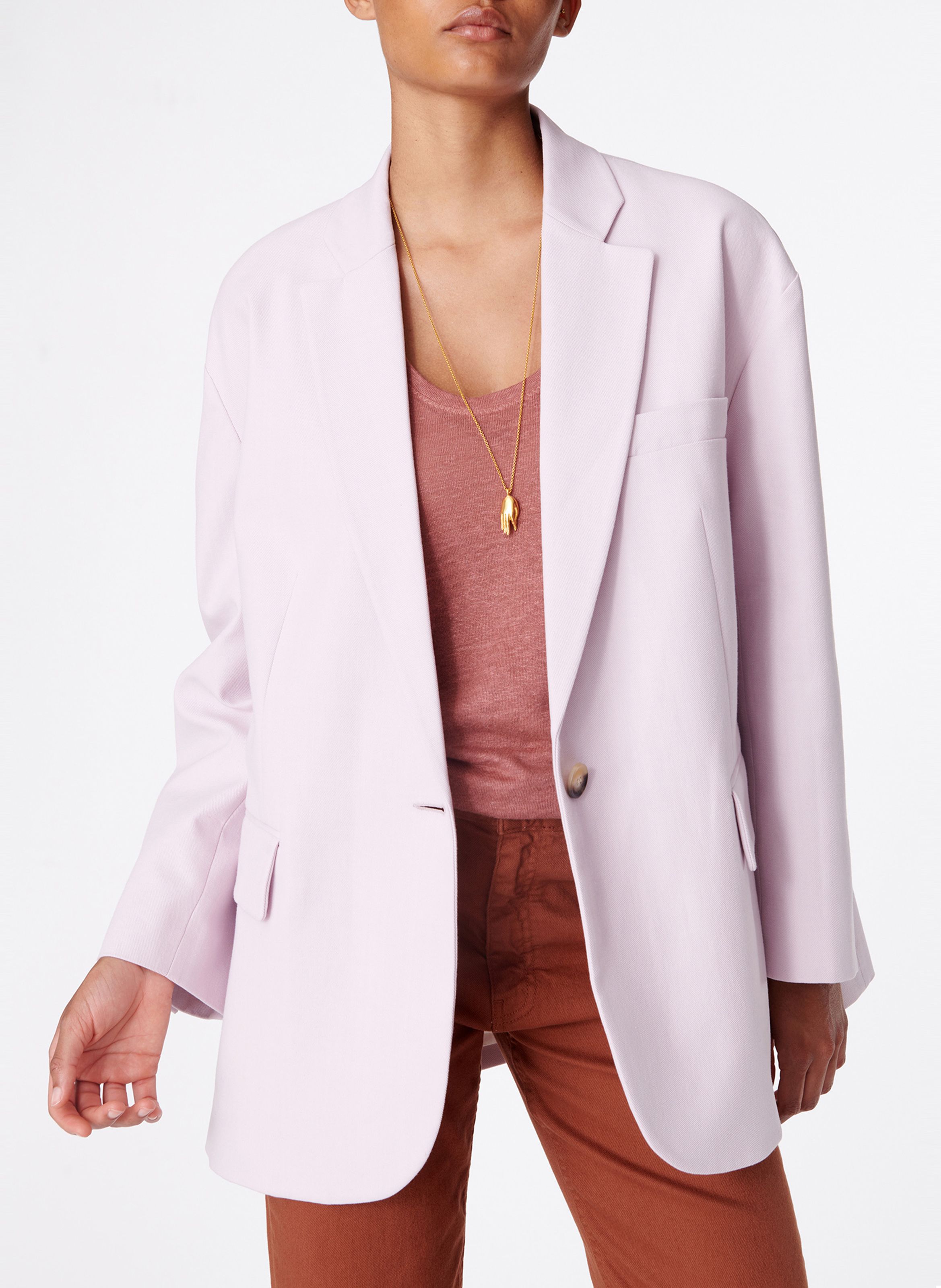 Veste tailleur 2024 rose poudré