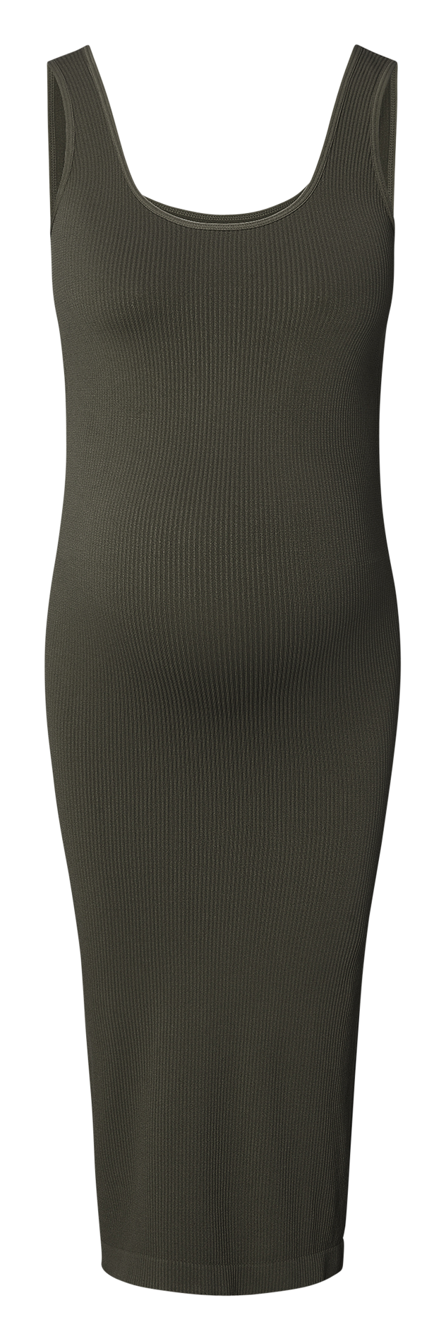Round-neck ribbed midi dress NOPPIES Green