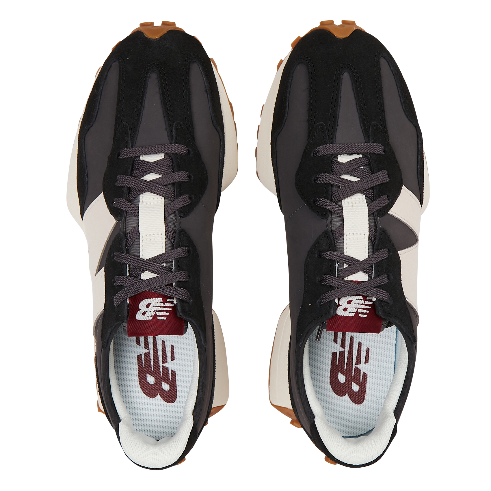 Low-top bi-material trainers NEW BALANCE Black