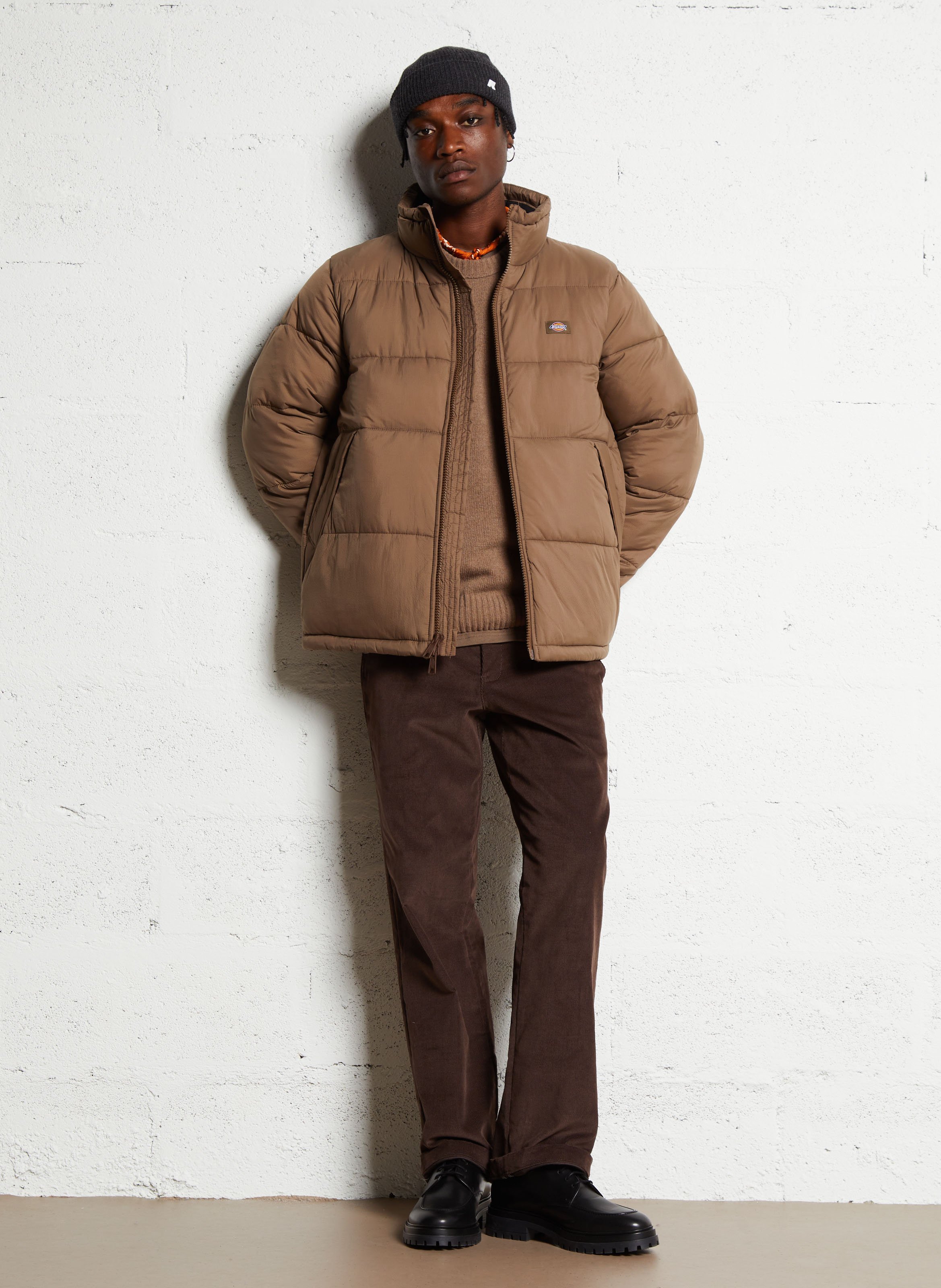 Cotton-blend bucket hat DICKIES Brown