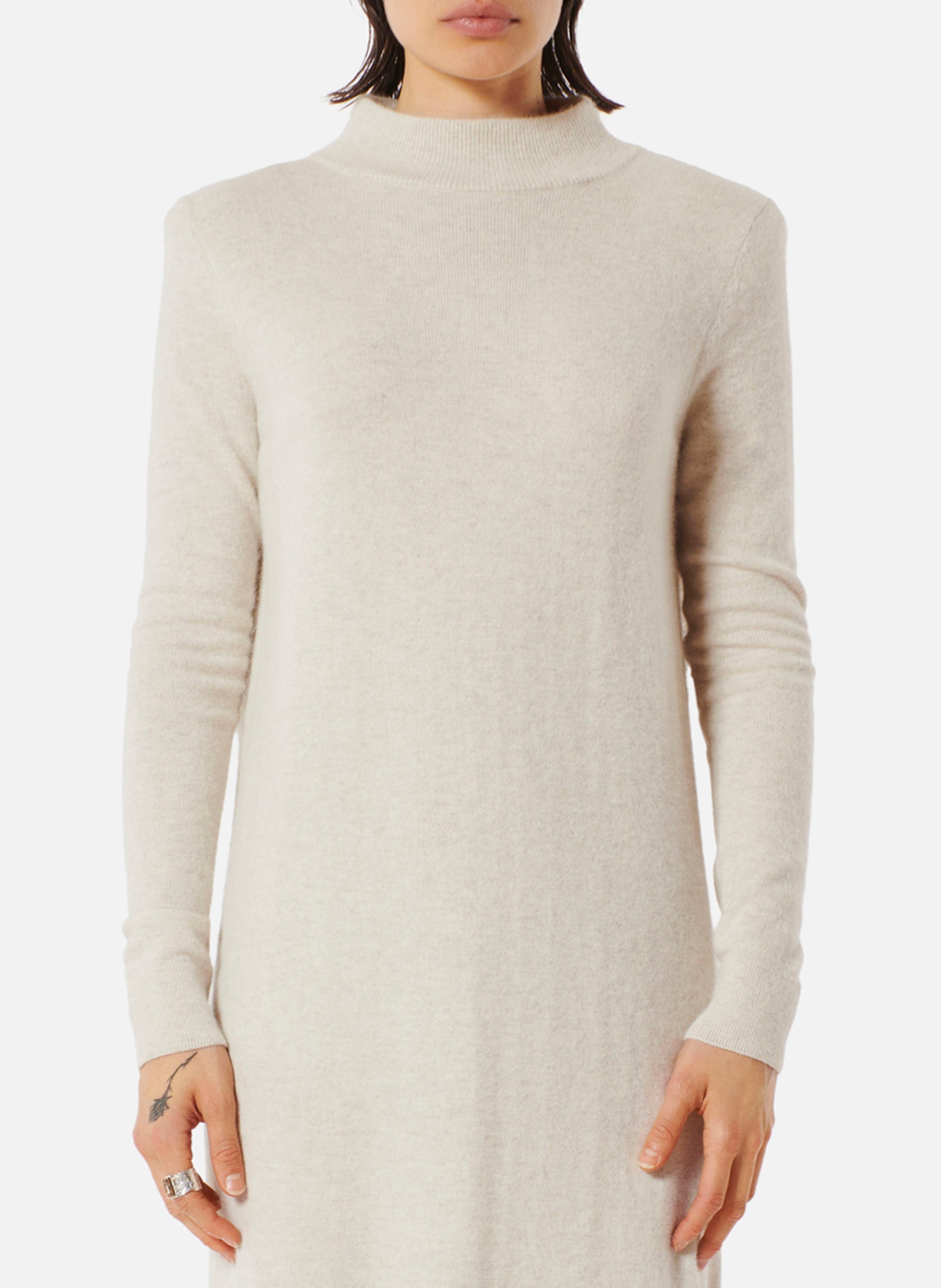 Lange trui jurk met blote rug KARMA KOMA Beige