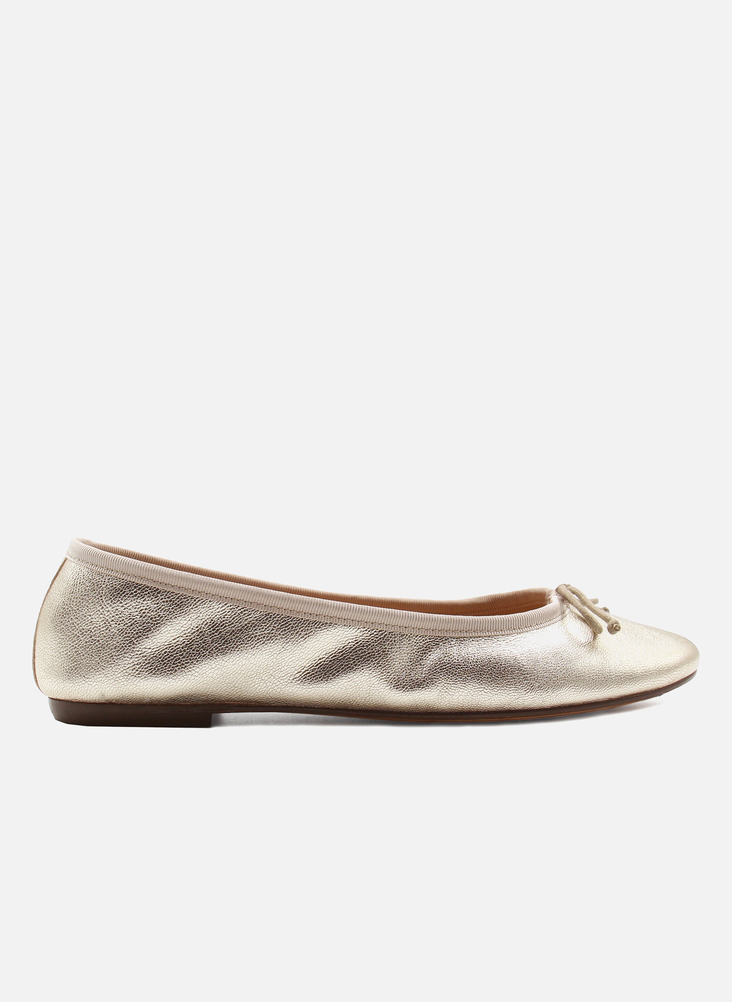 Classic metallic leather ballet flats JULES & JENN Golden