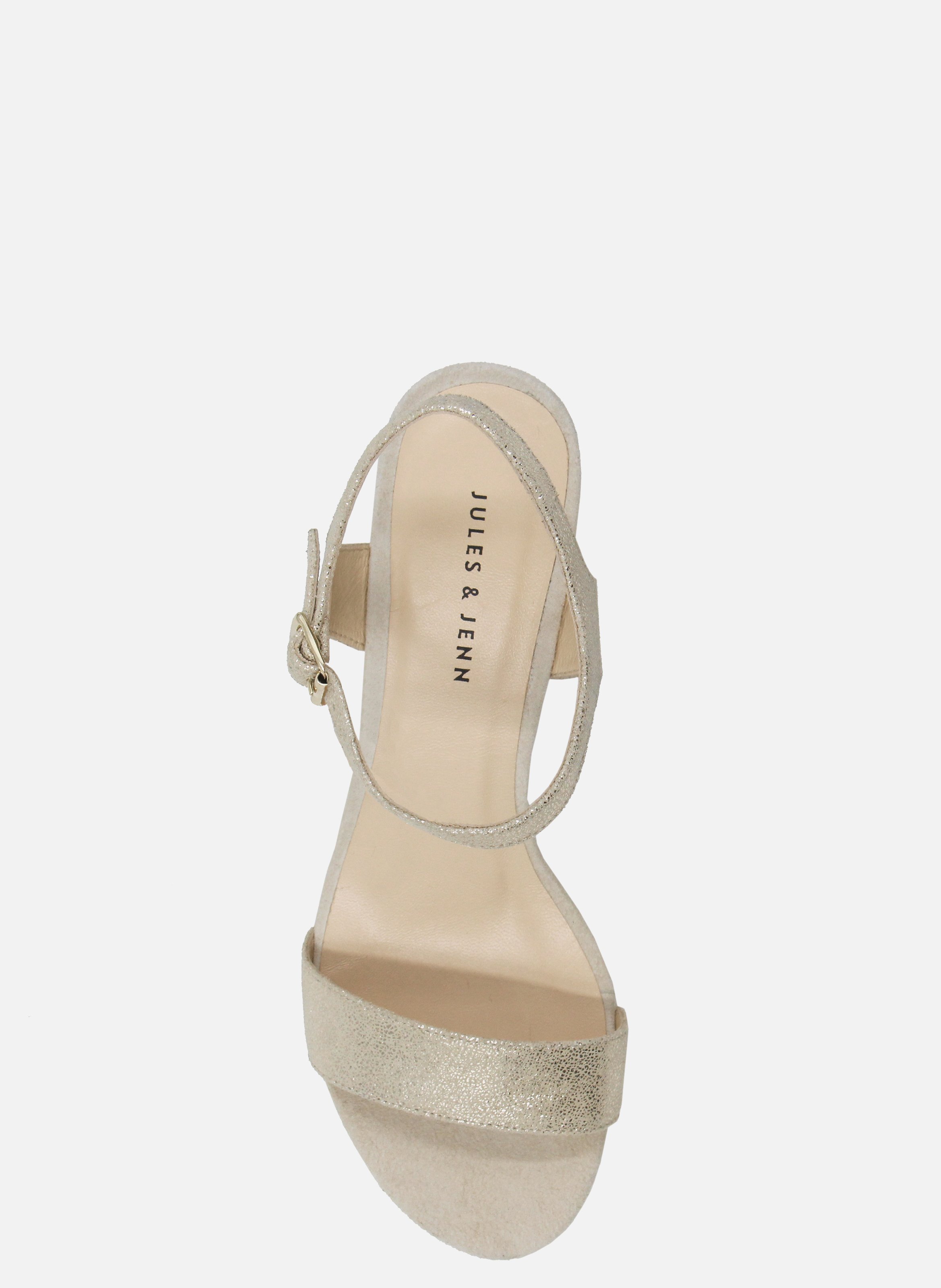 Medium heel metallic sandals JULES & JENN Golden