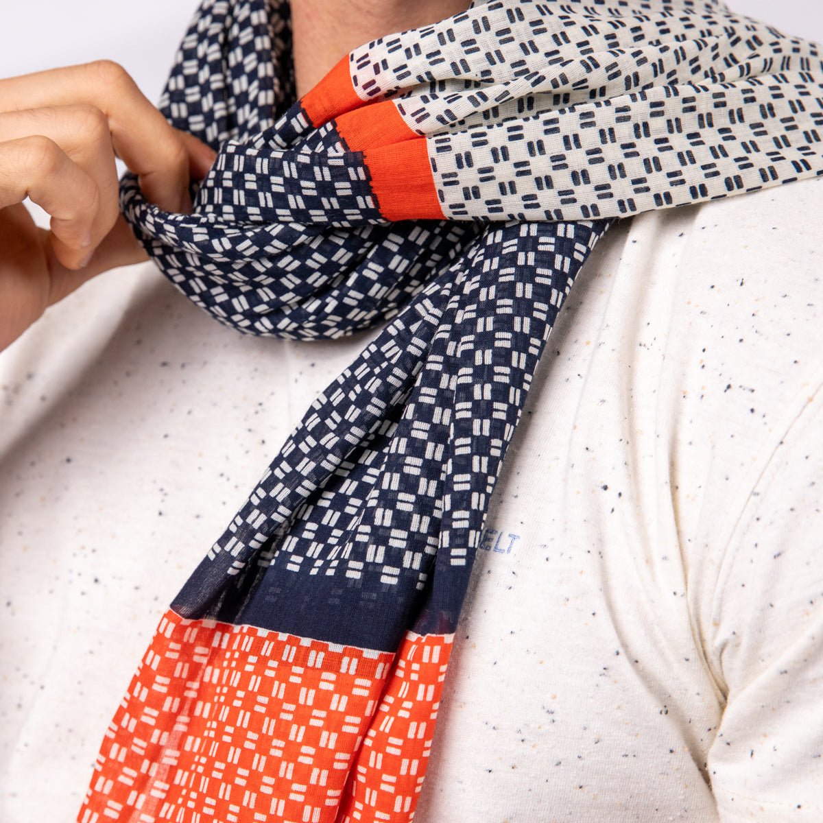 Organic cotton scarf BILLYBELT Blue