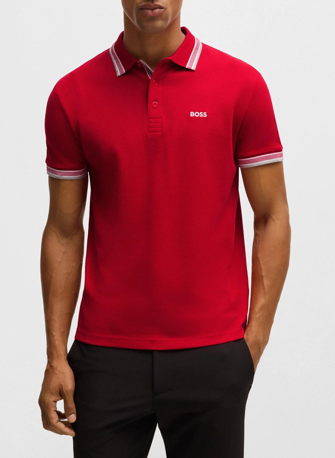 Regular-fit cotton polo shirt BOSS Red