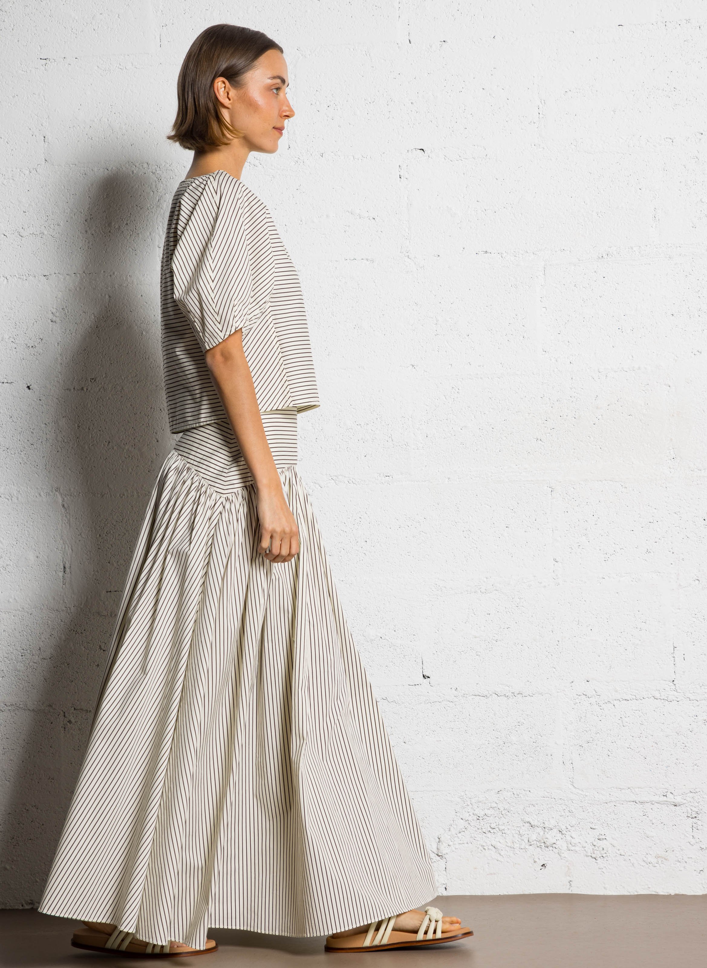 Striped midi skirt STAUD Multicolored