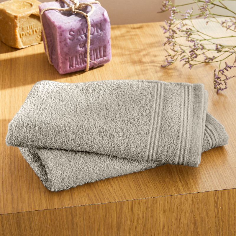 100% combed cotton hand towel COTON PUR Beige