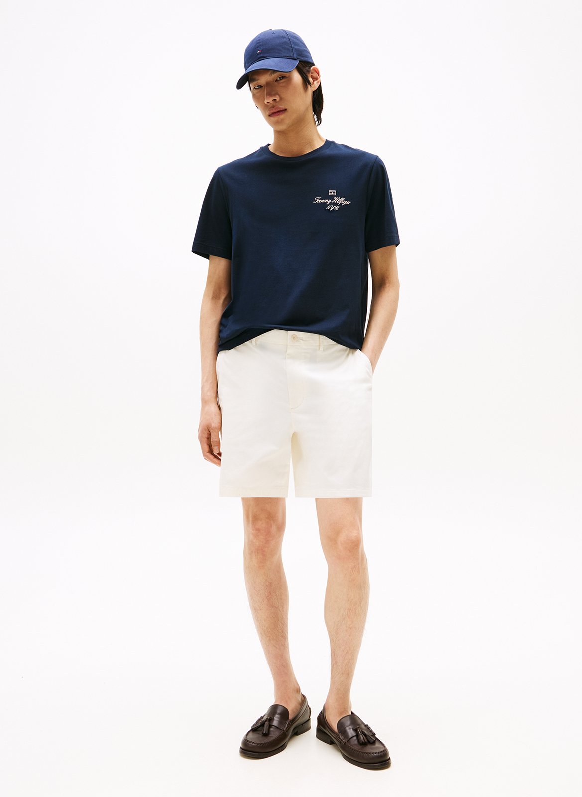 Straight cotton T-shirt TOMMY HILFIGER Blue