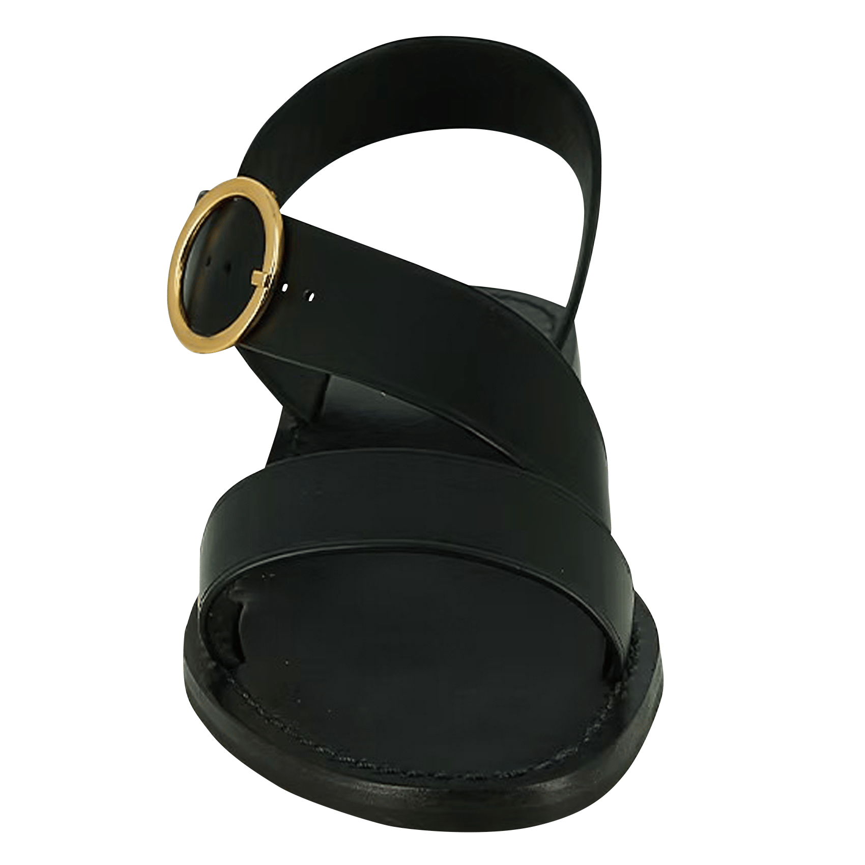 Aouda flat leather sandals JONAK Black