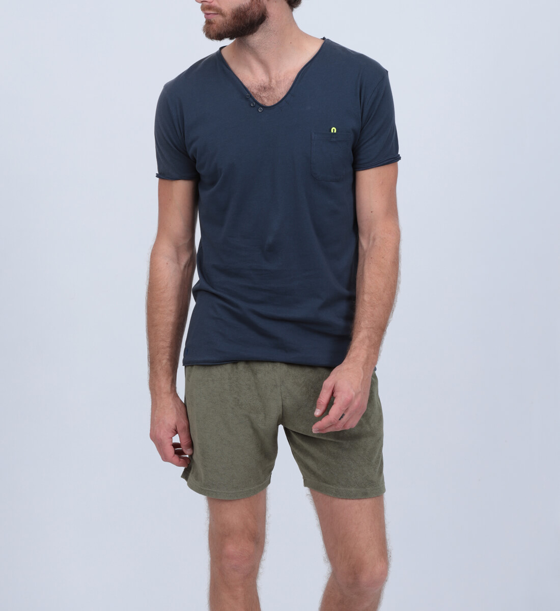 T-shirt with Tunisian collar GILI'S Blue