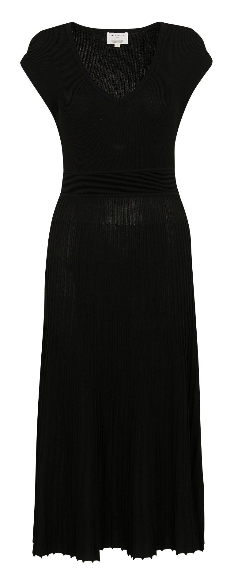 Knit V-neck midi dress MAISON 123 Black