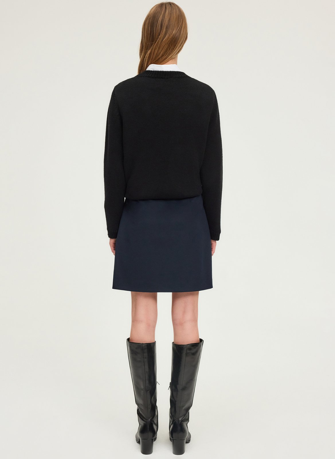 Jupe courte à mors PABLO Bleu