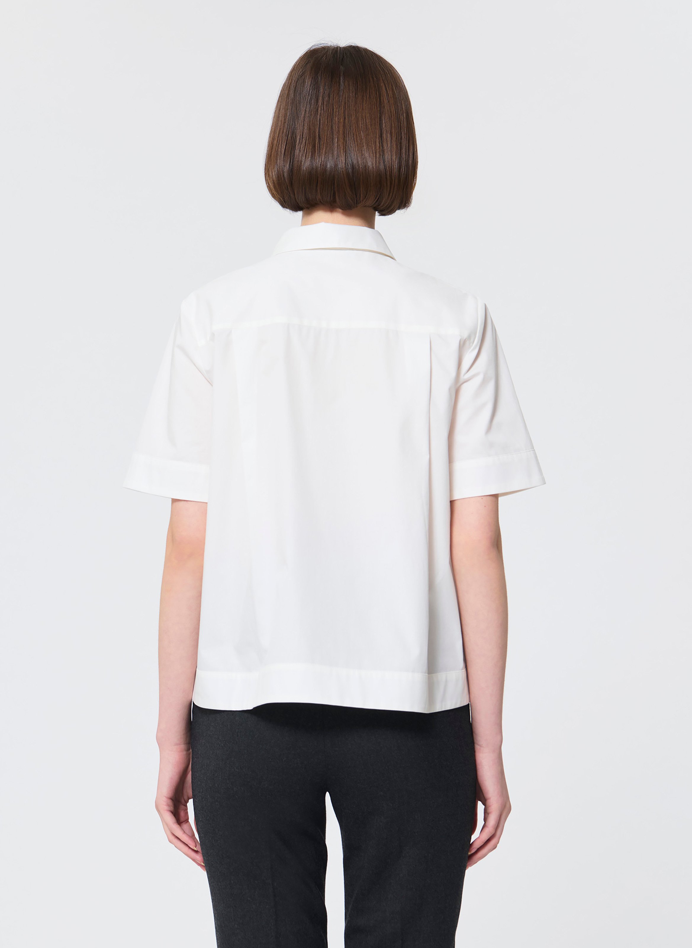 Straight shirt with embroidered buttons TARA JARMON White