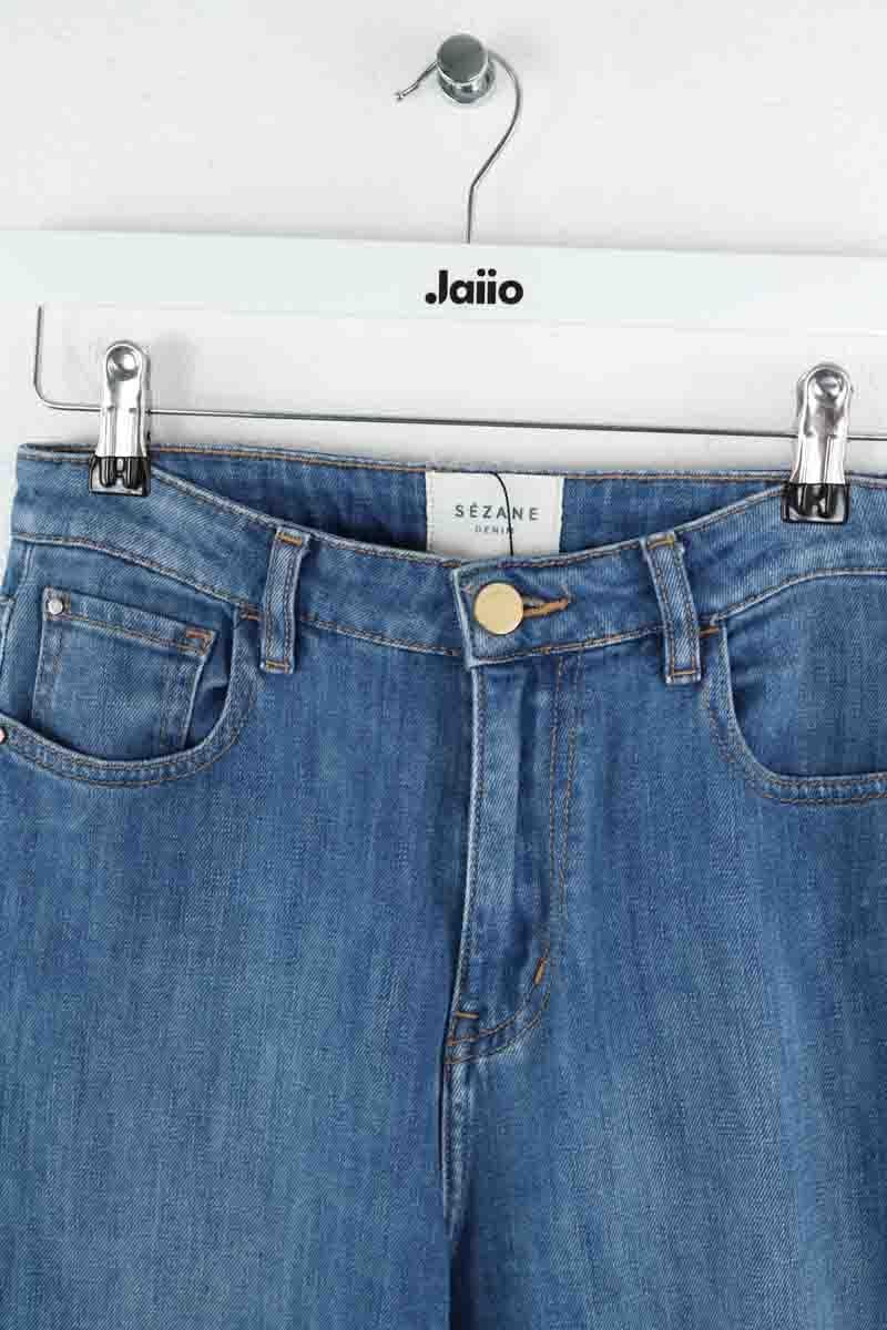 Cotton straight jeans SEZANE - Seconde main Blue