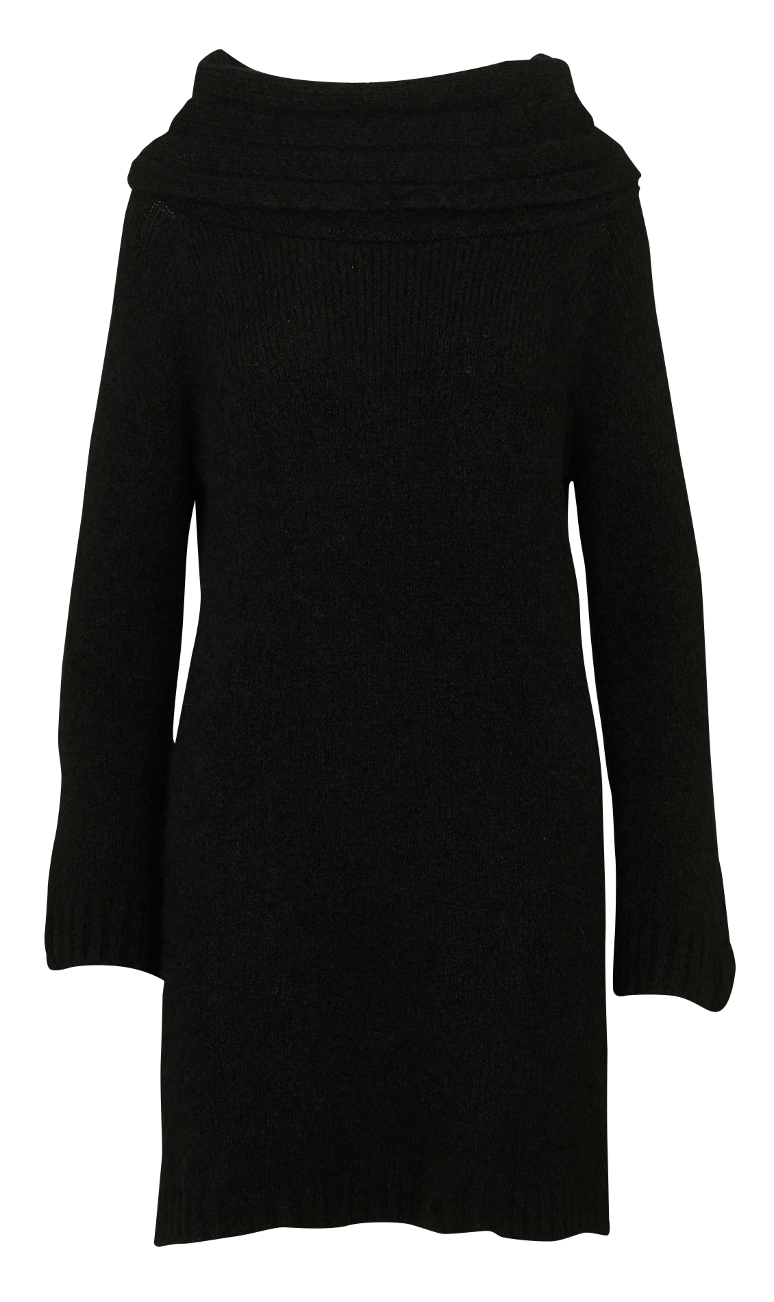 Short wool blend off-the-shoulder dress LA FEE MARABOUTEE Black