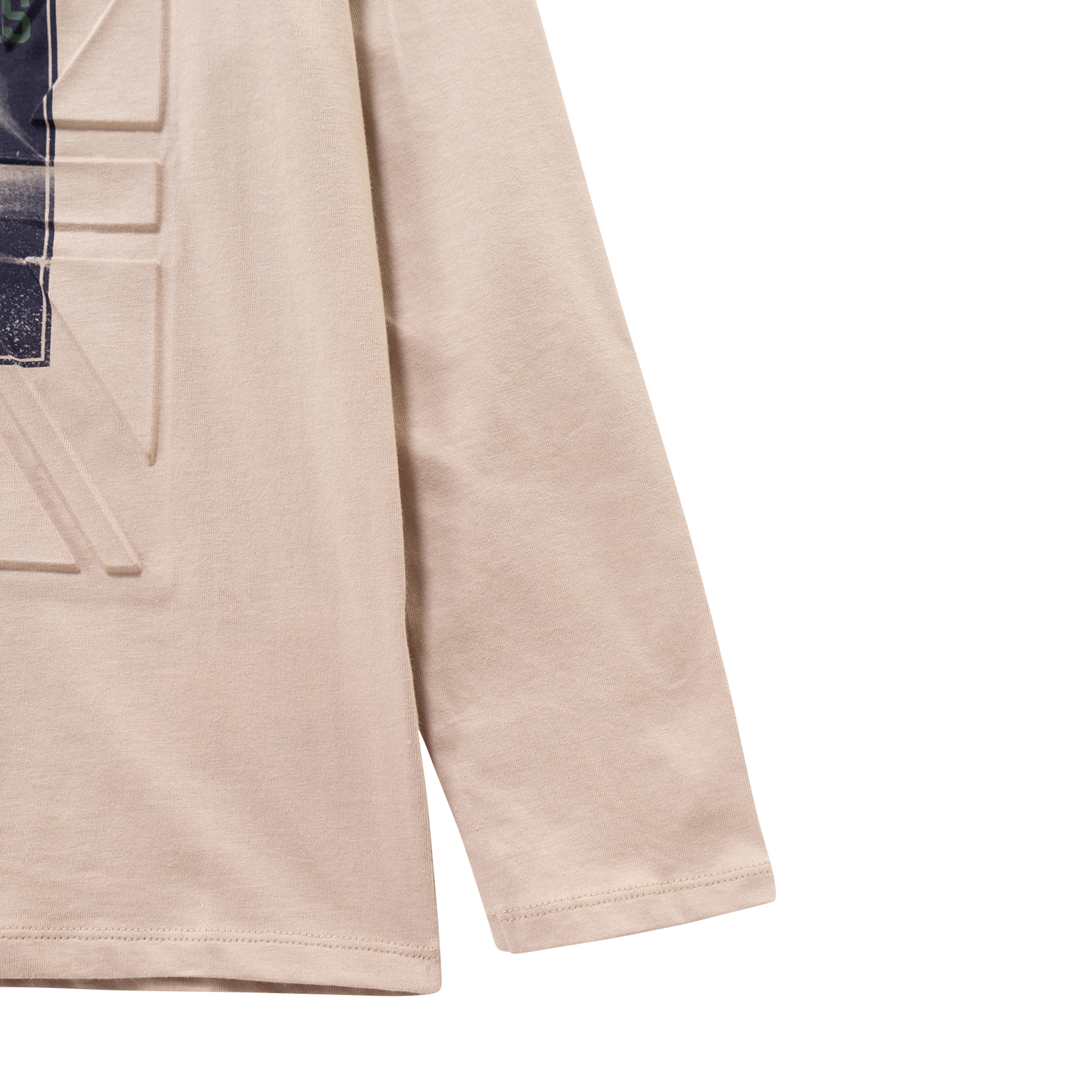 Gerade geschnittenes Rundhals-T-Shirt aus Baumwolle IKKS JUNIOR Beige