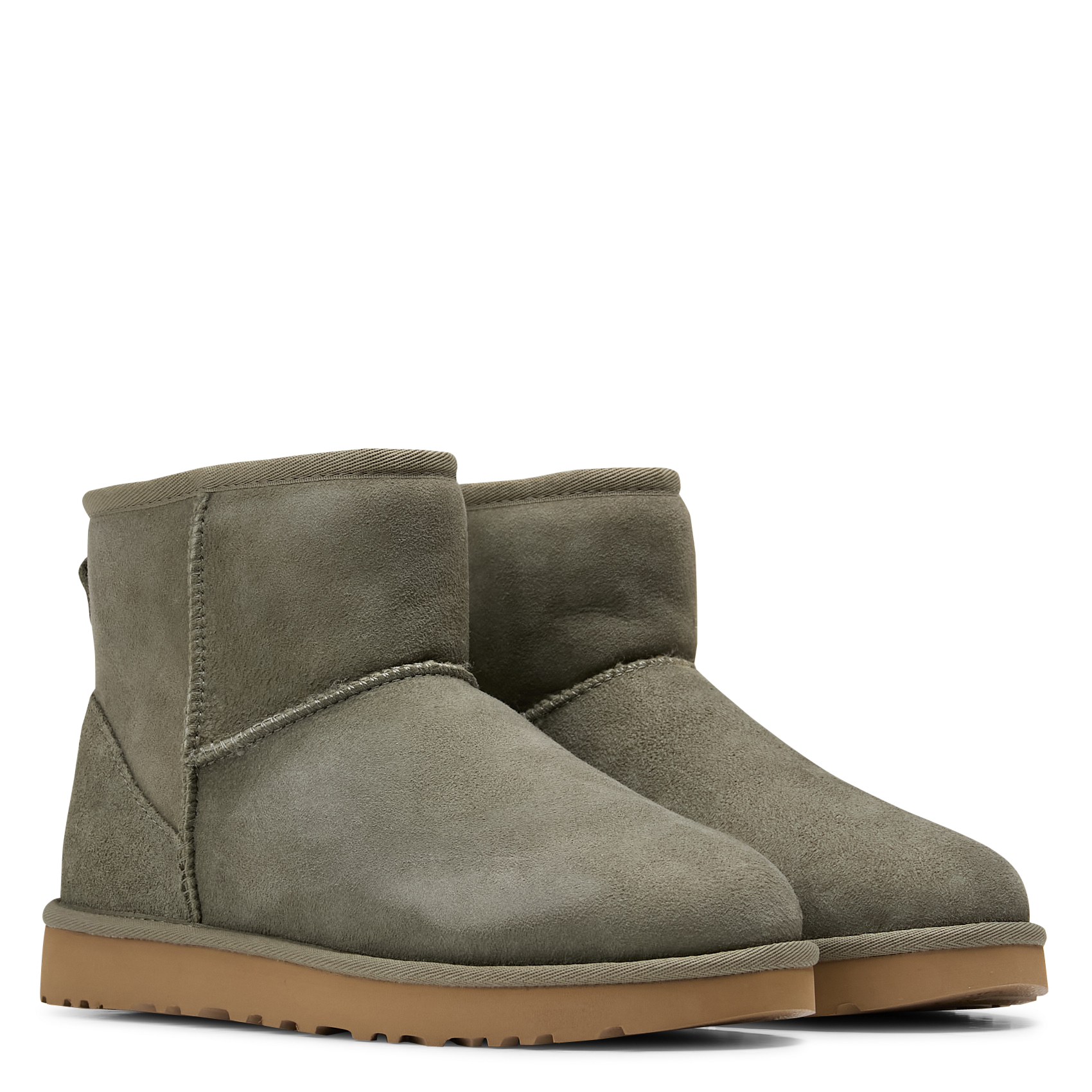 Classic Mini II leather ankle boots UGG Green