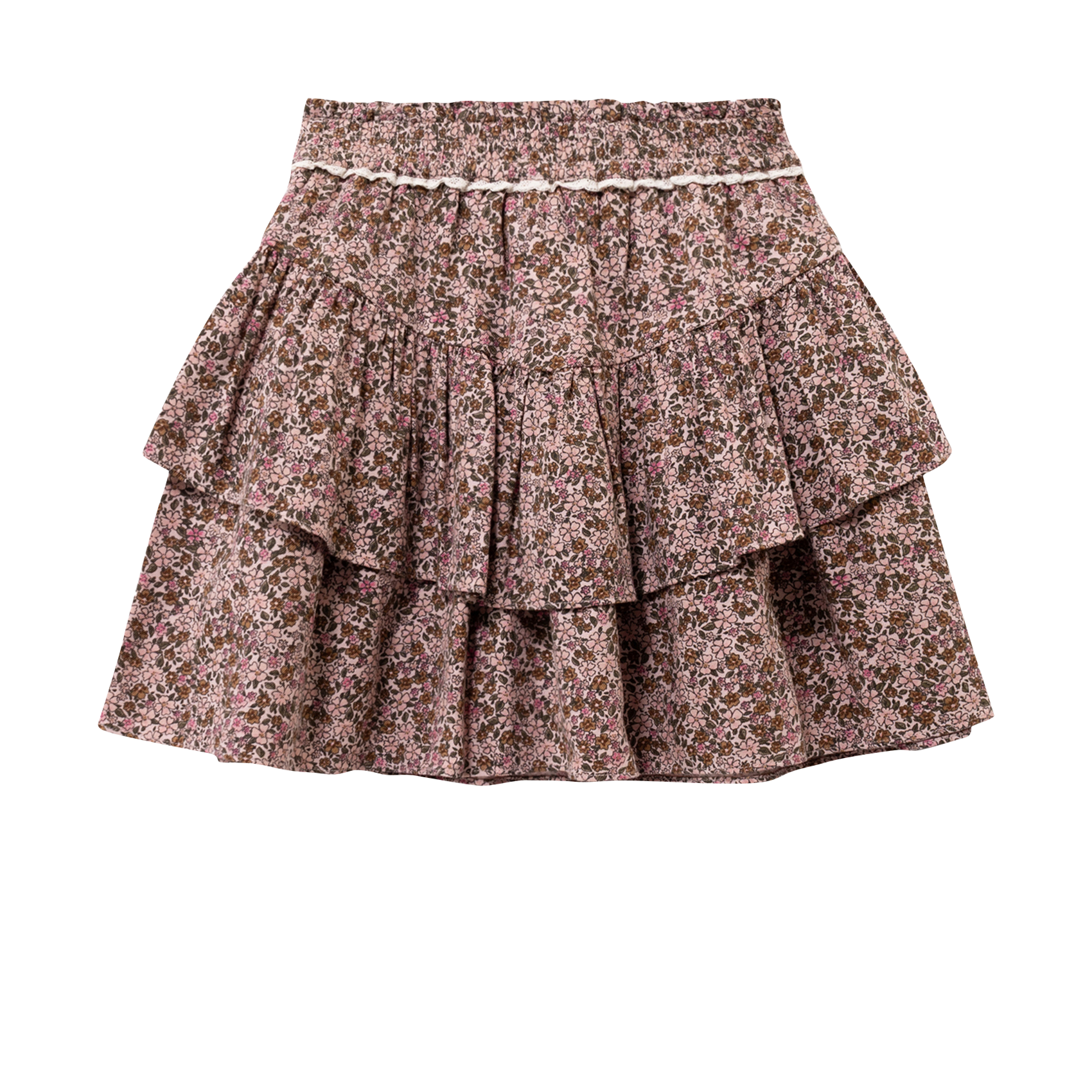 Jupe courte en coton imprimé IKKS JUNIOR Rose