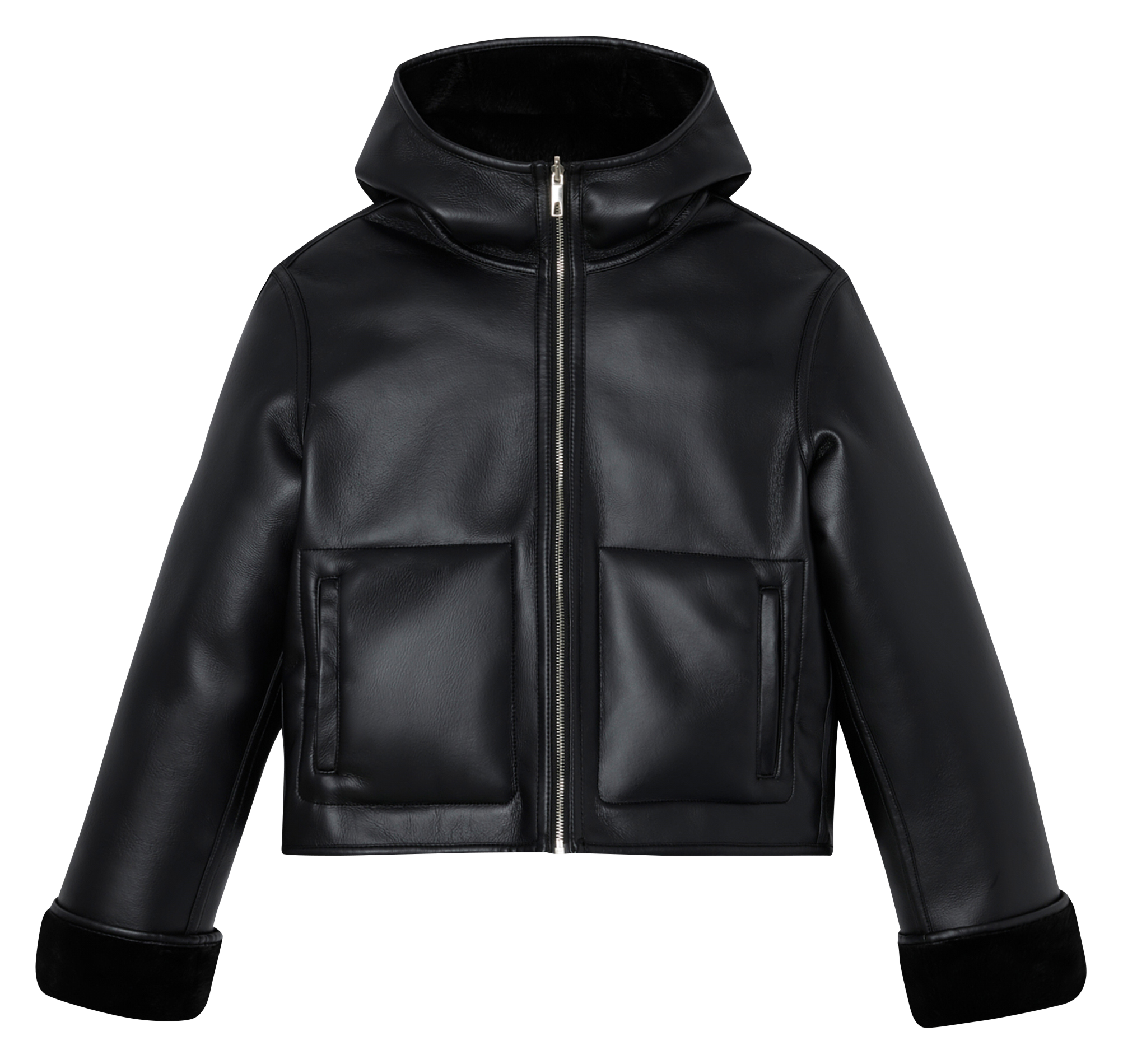 Short oversized hooded jacket ZAPA Black