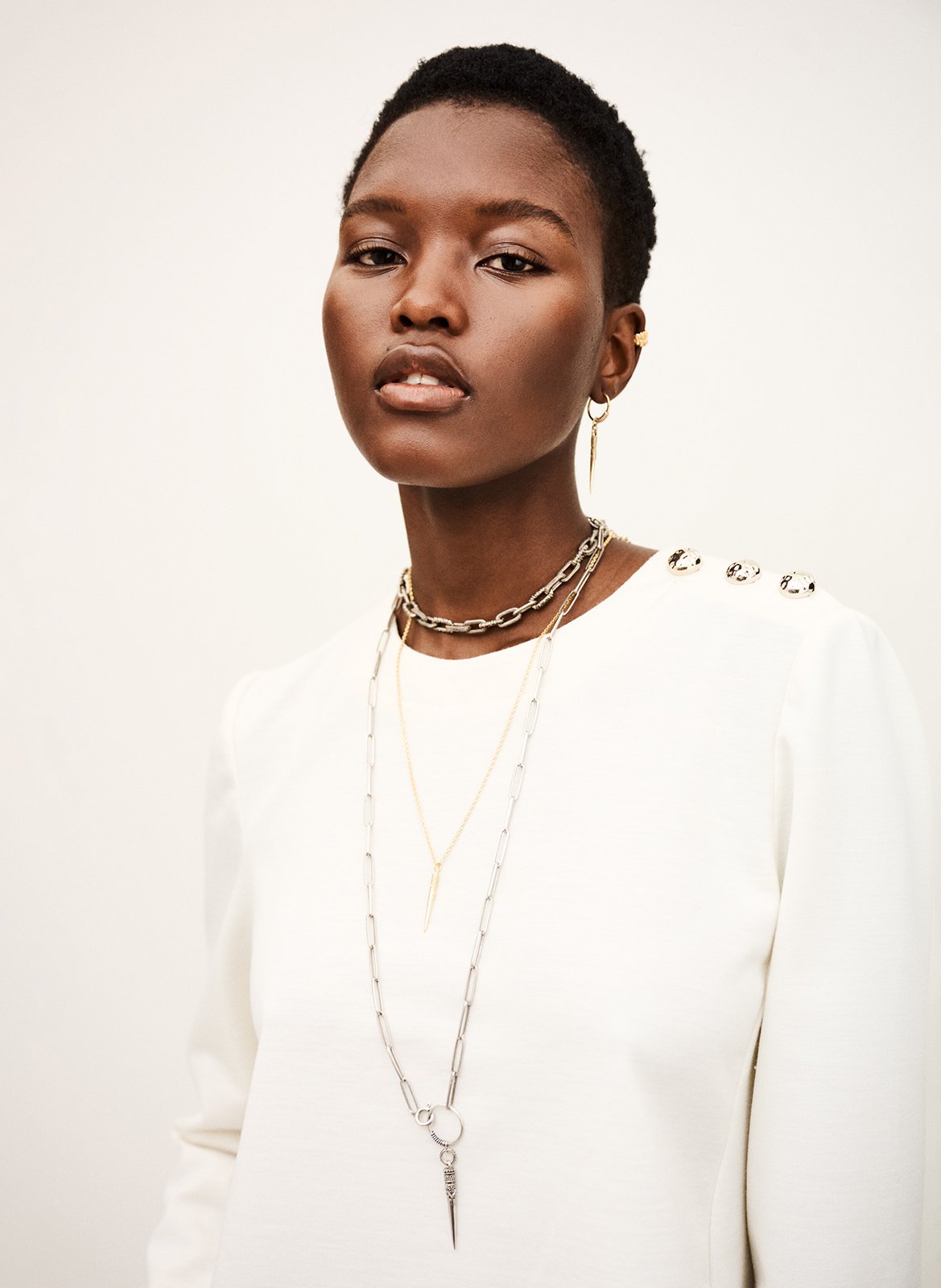 Printed viscose top BA&SH Beige