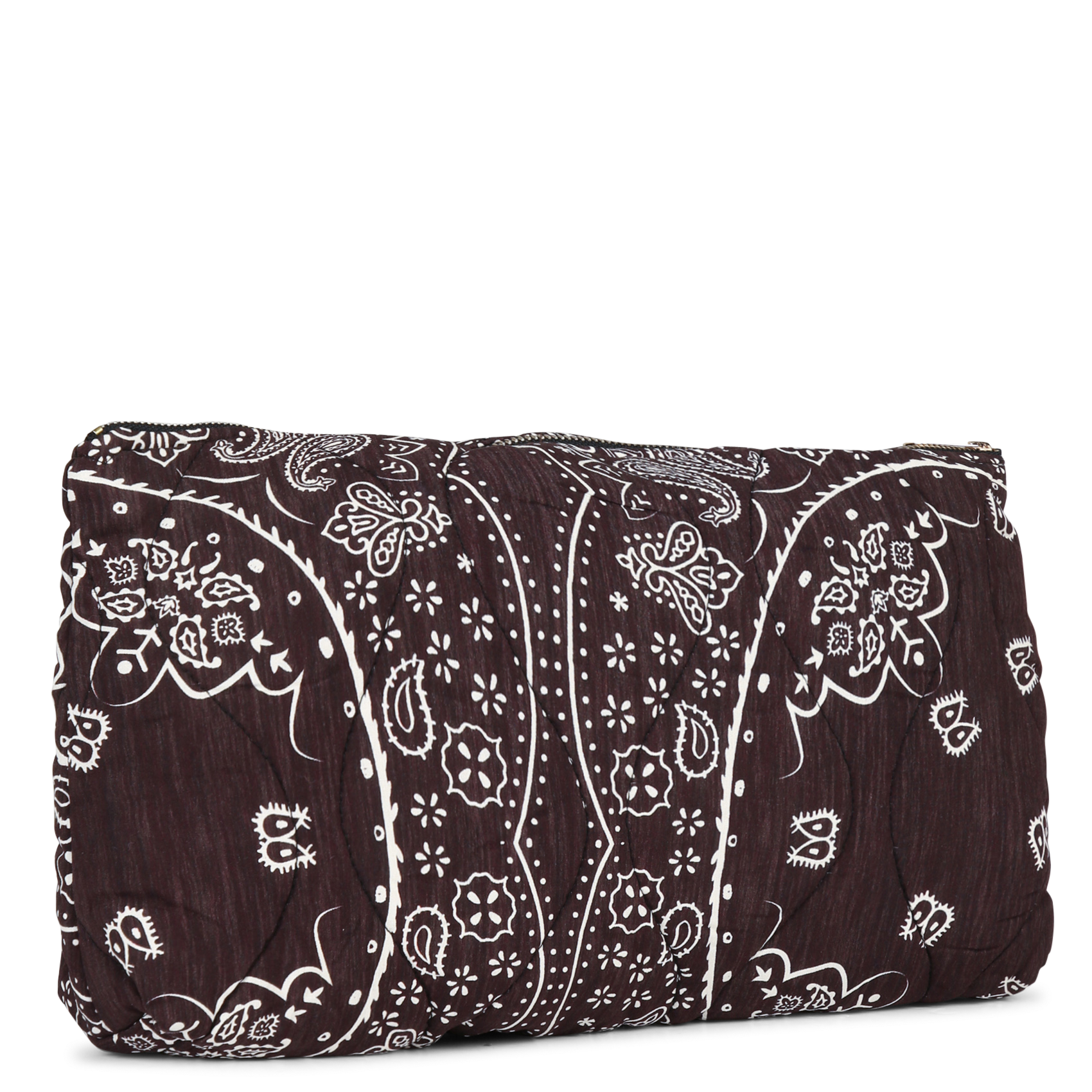 Gepolsterte Clutch mit Reißverschluss und Muster AOKYANOS Braun