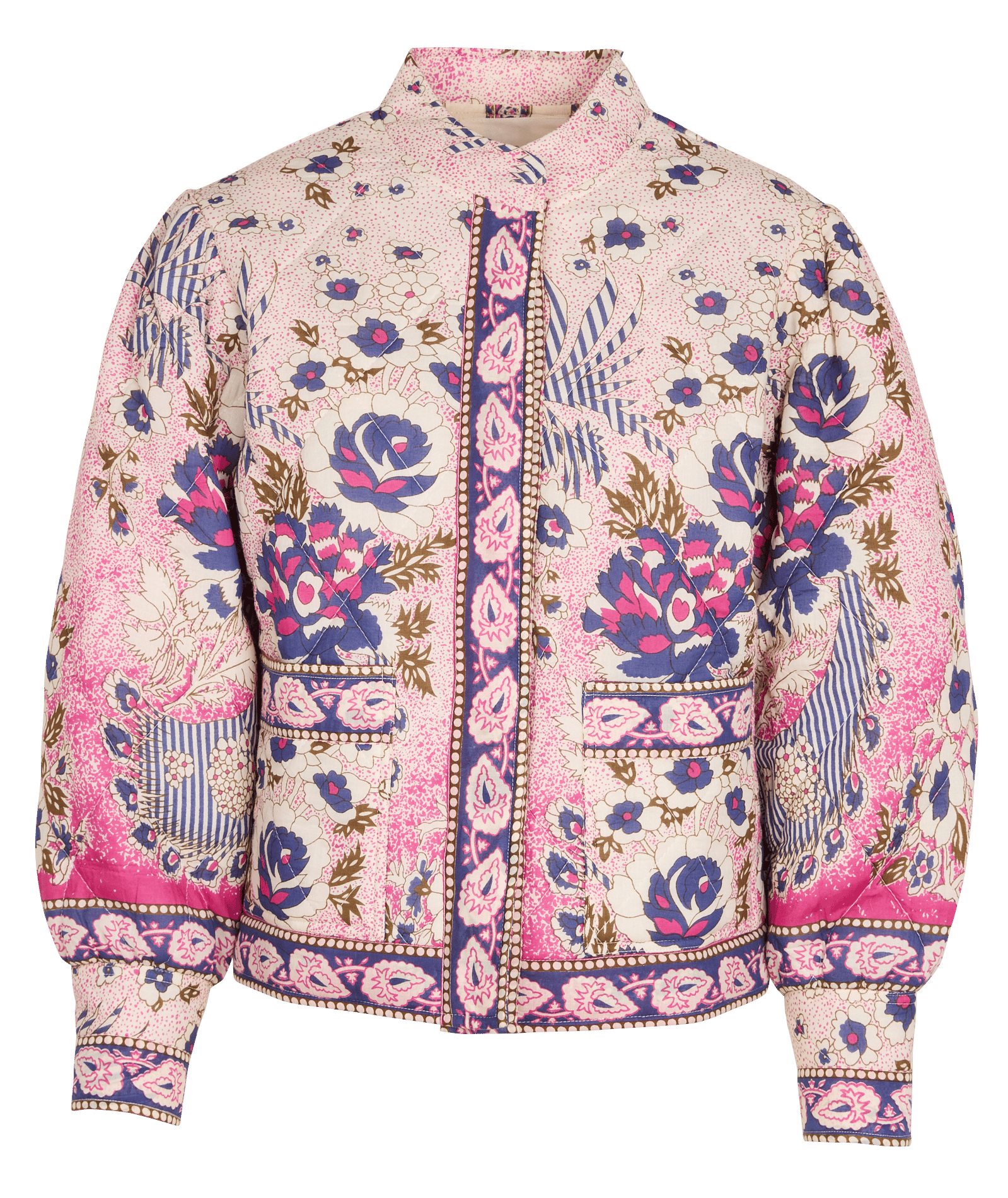 Katoenen jasje met ronde hals ANTIK BATIK Roze